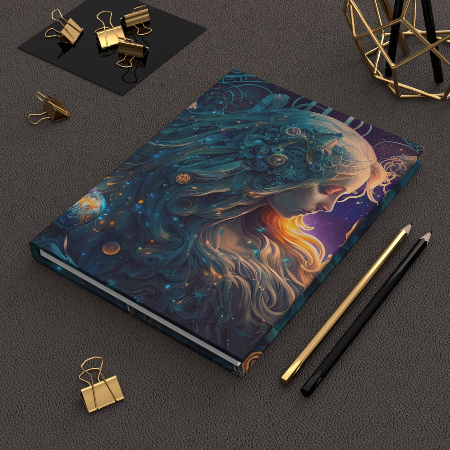 Virgo the Celestial Goddess with Poem Hardcover 150 Page Journal