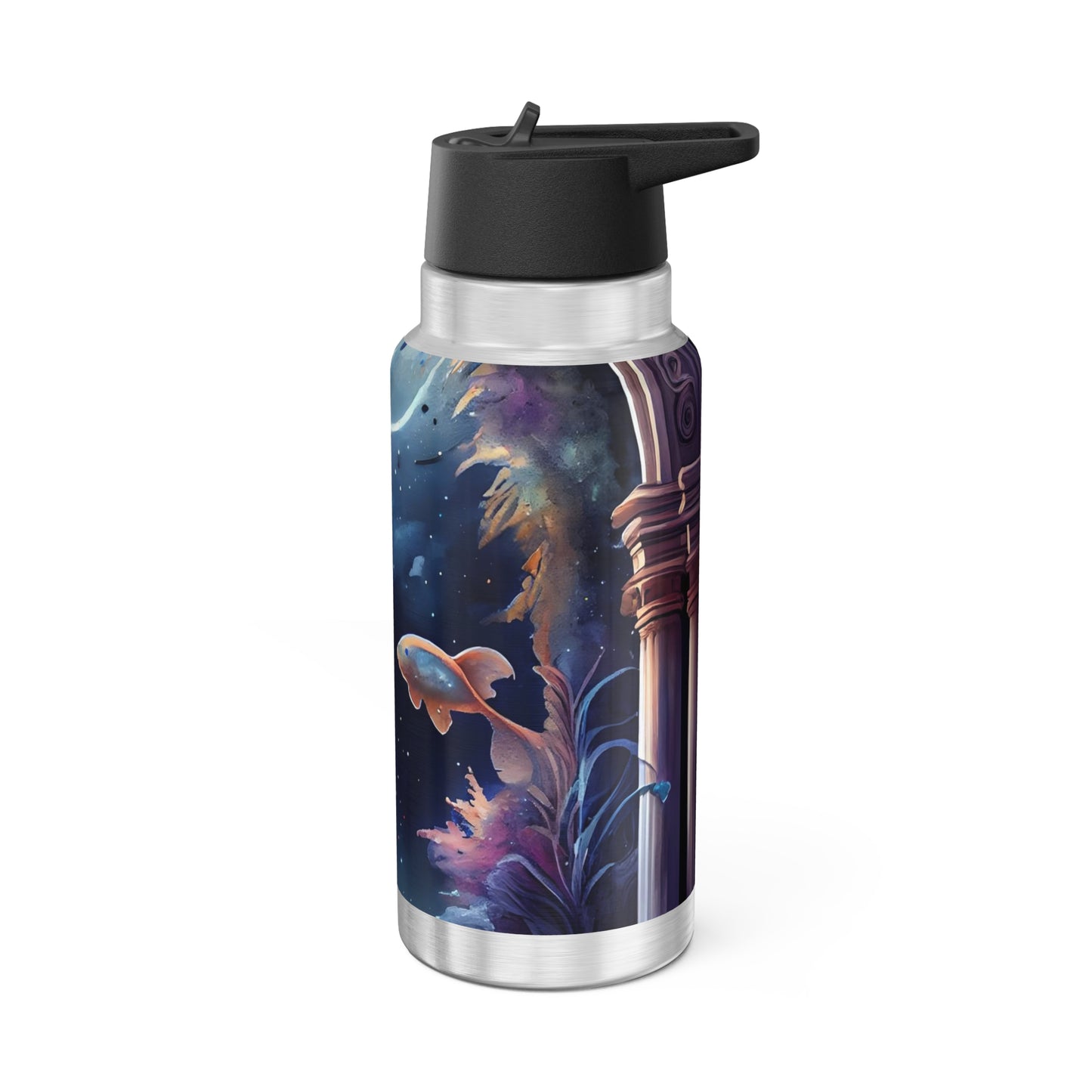 Pisces Zodiac Sign ~ Tumbler, 32oz With Lid and Straw