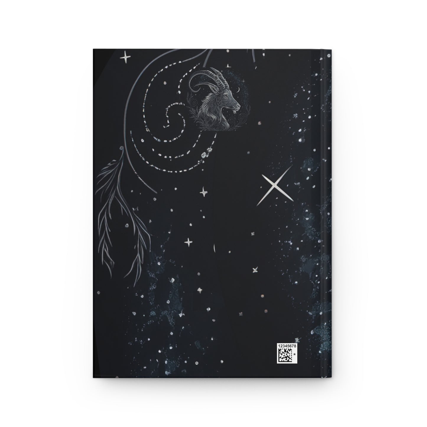 Capricorn in Black and Silver Hardcover 150 Page Journal