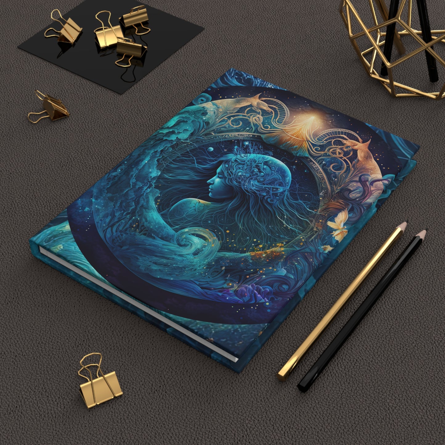 Aquarius Star Goddess with Poem Hardcover 150 Page Journal