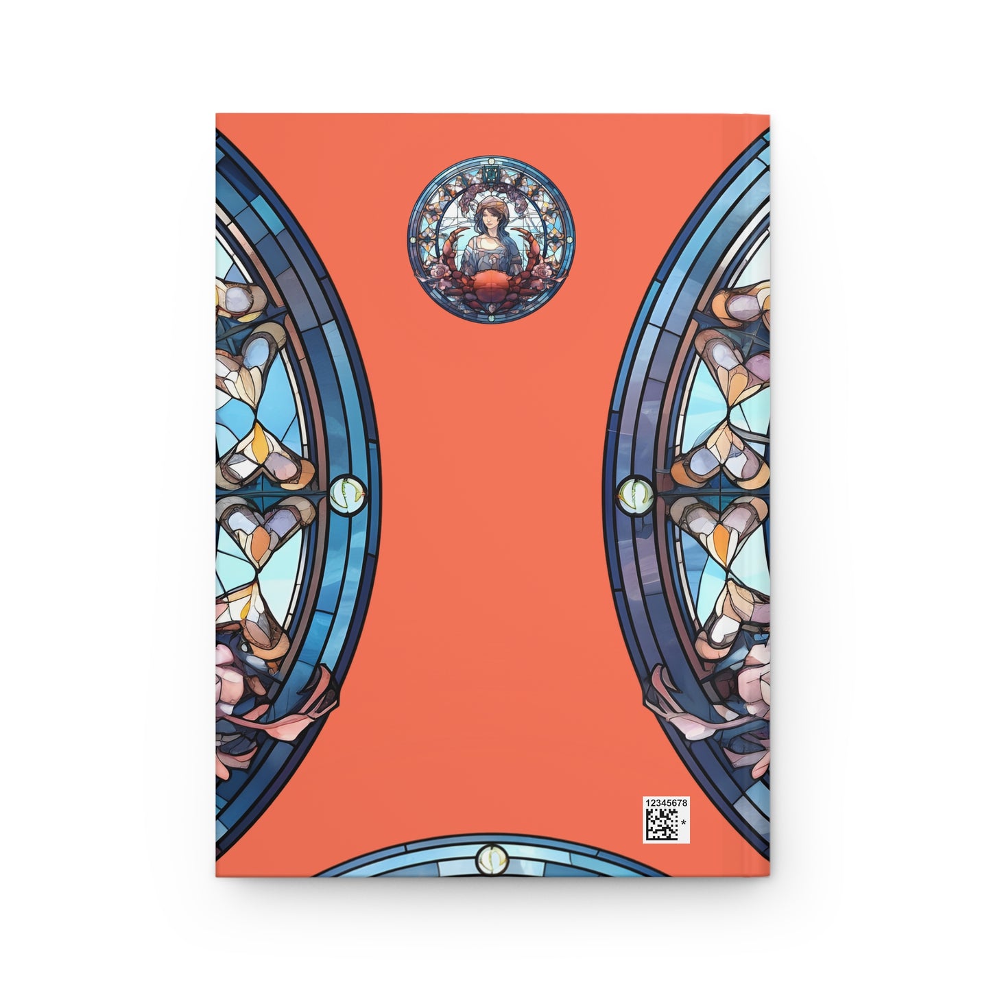 Cancer Stained Glass Illustration Hardcover 150 Page Journal