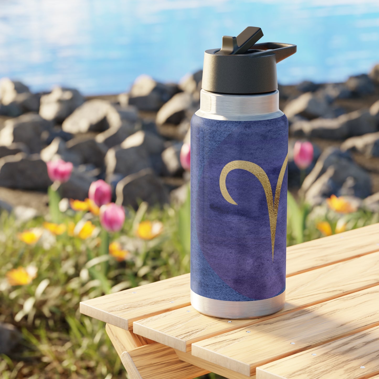 Aries Zodiac Sign ~ 32oz Tumbler With Lid and Straw