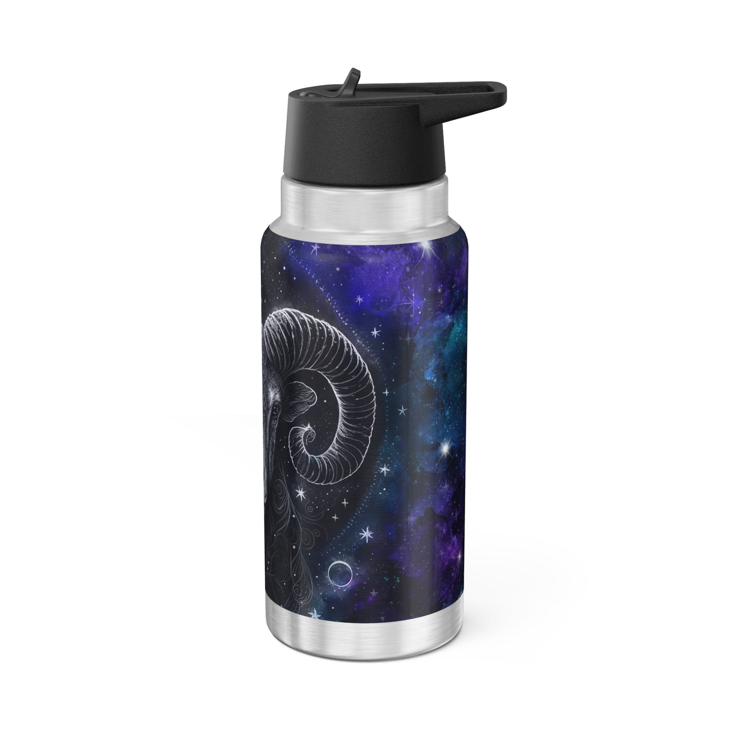Aries Zodiac Sign Tumbler, 32oz With Lid and Straw