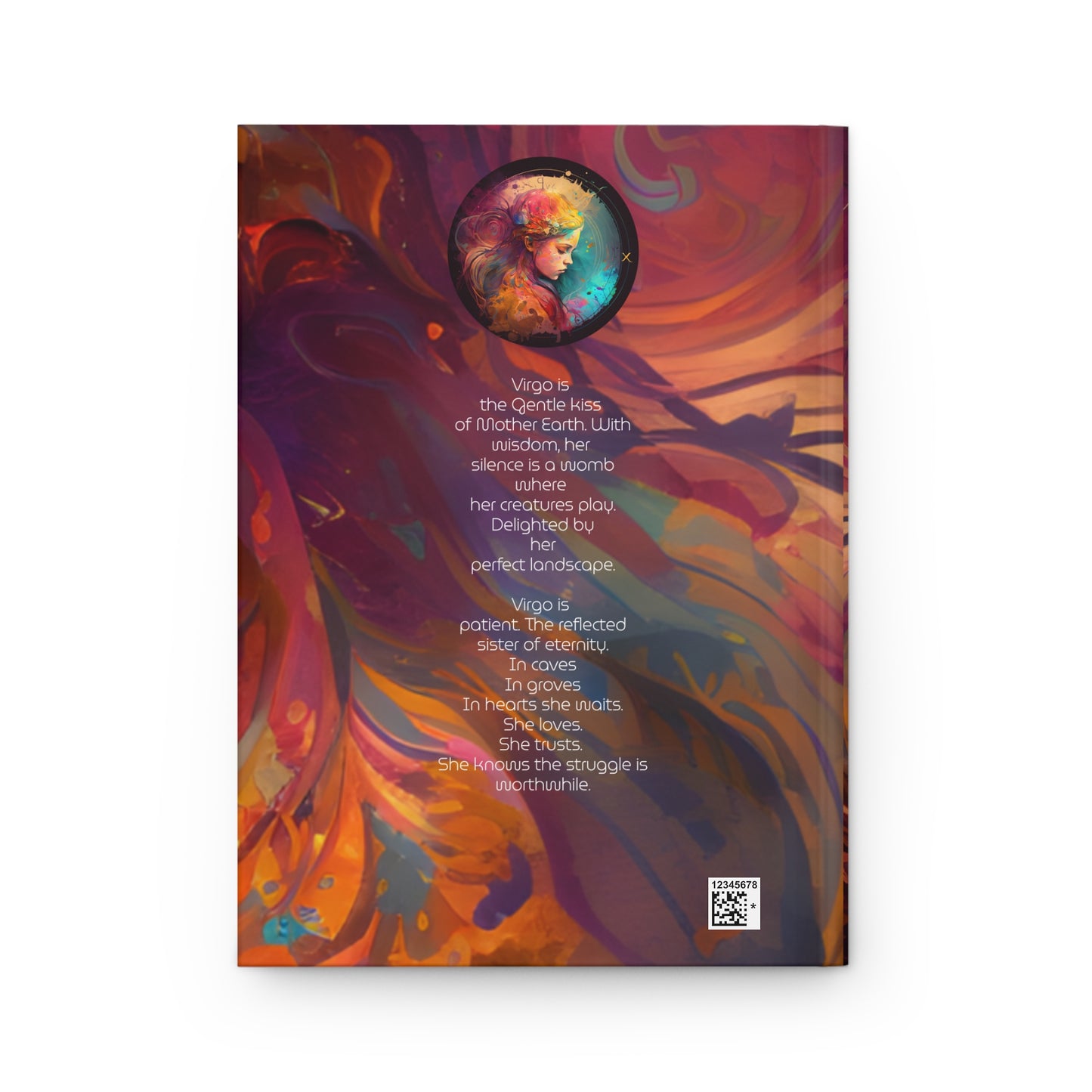 Virgo the Artist with Poem Hardcover 150 Page Journal