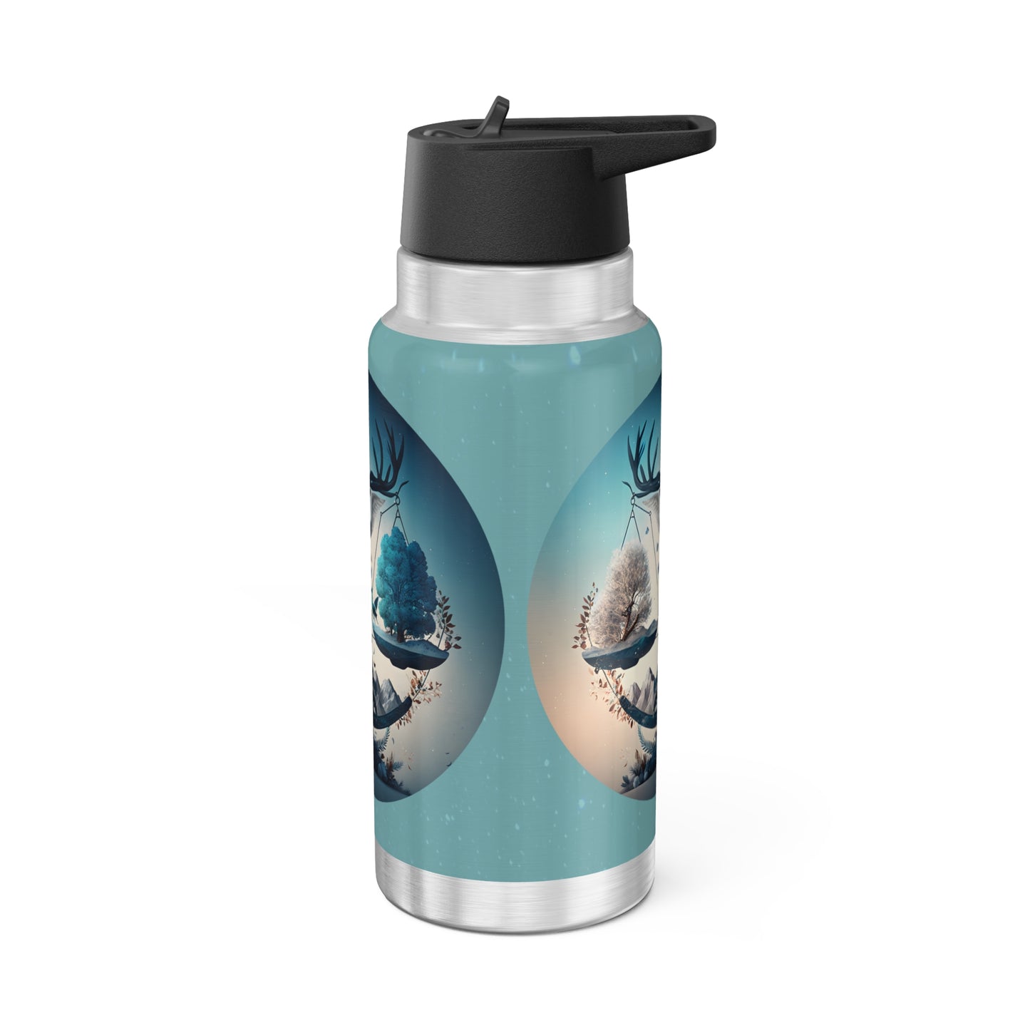 Libra Zodiac Sign Scales with Trees ~ 32oz Tumbler With Lid and Straw