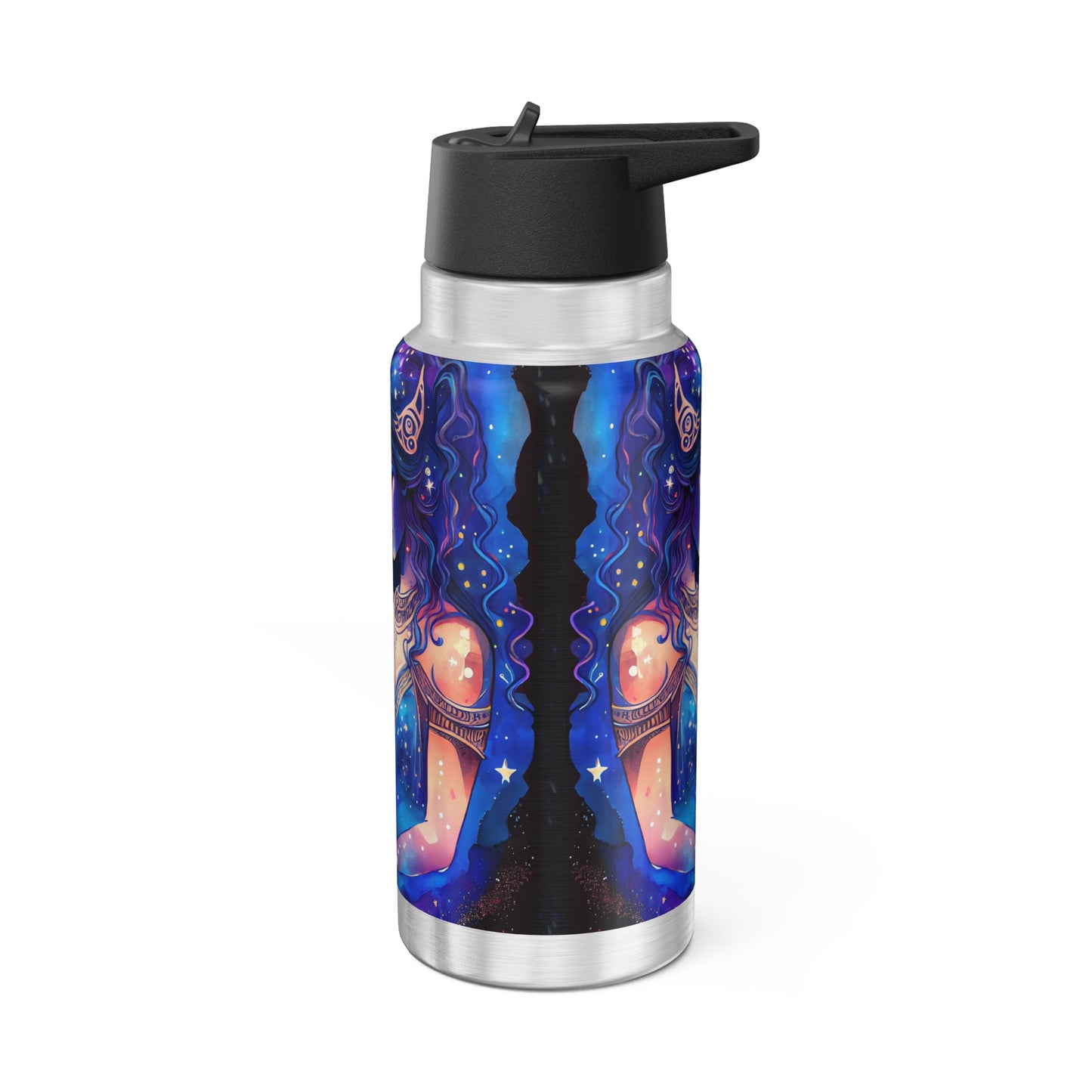 Aquarius Zodiac Sign Star Goddess ~ 32oz Tumbler With Lid and Straw