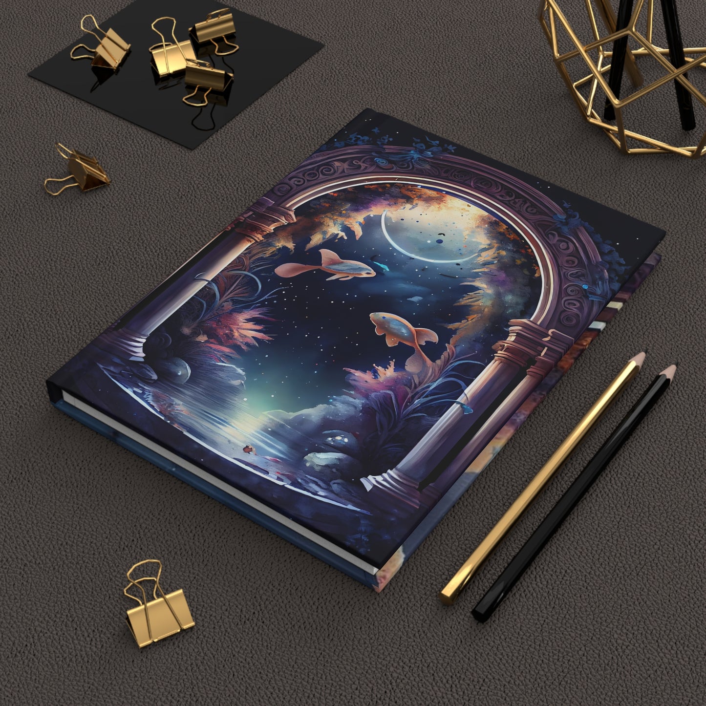 Pisces Fantasy Archway with Poem Hardcover 150 Page Journal