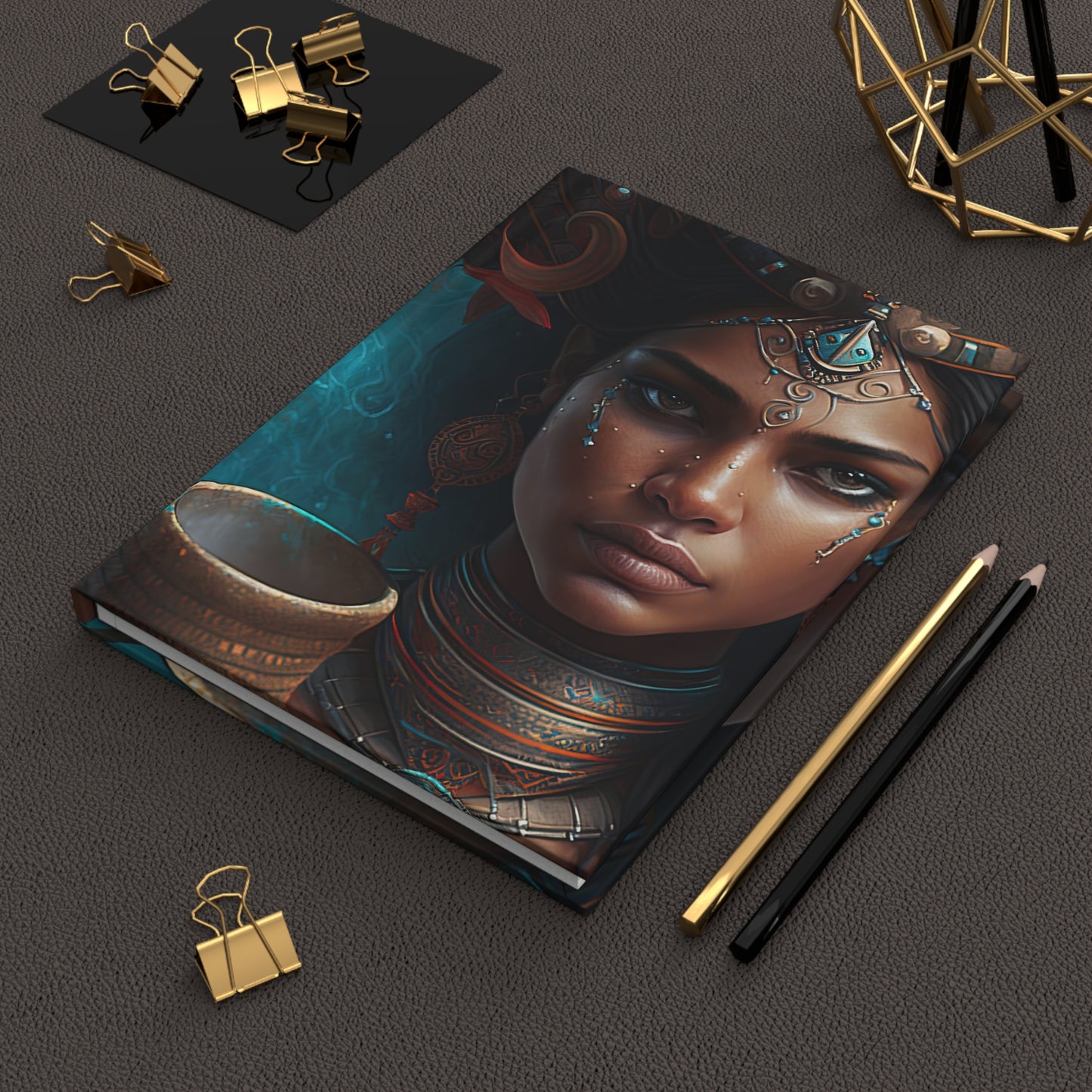 Aquarius Warrior Goddess with Poem Hardcover 150 Page Journal