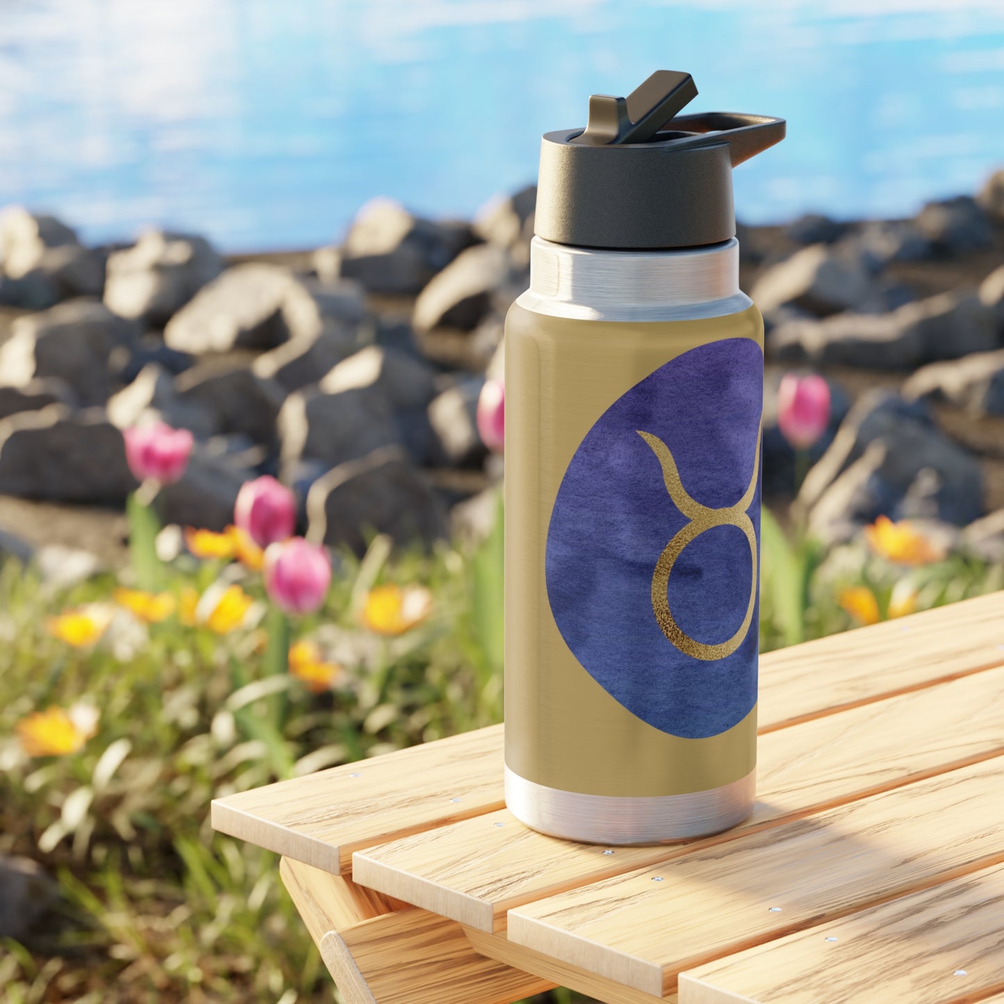 Taurus Zodiac Sign Symbol ~ 32oz Tumbler With Lid and Straw