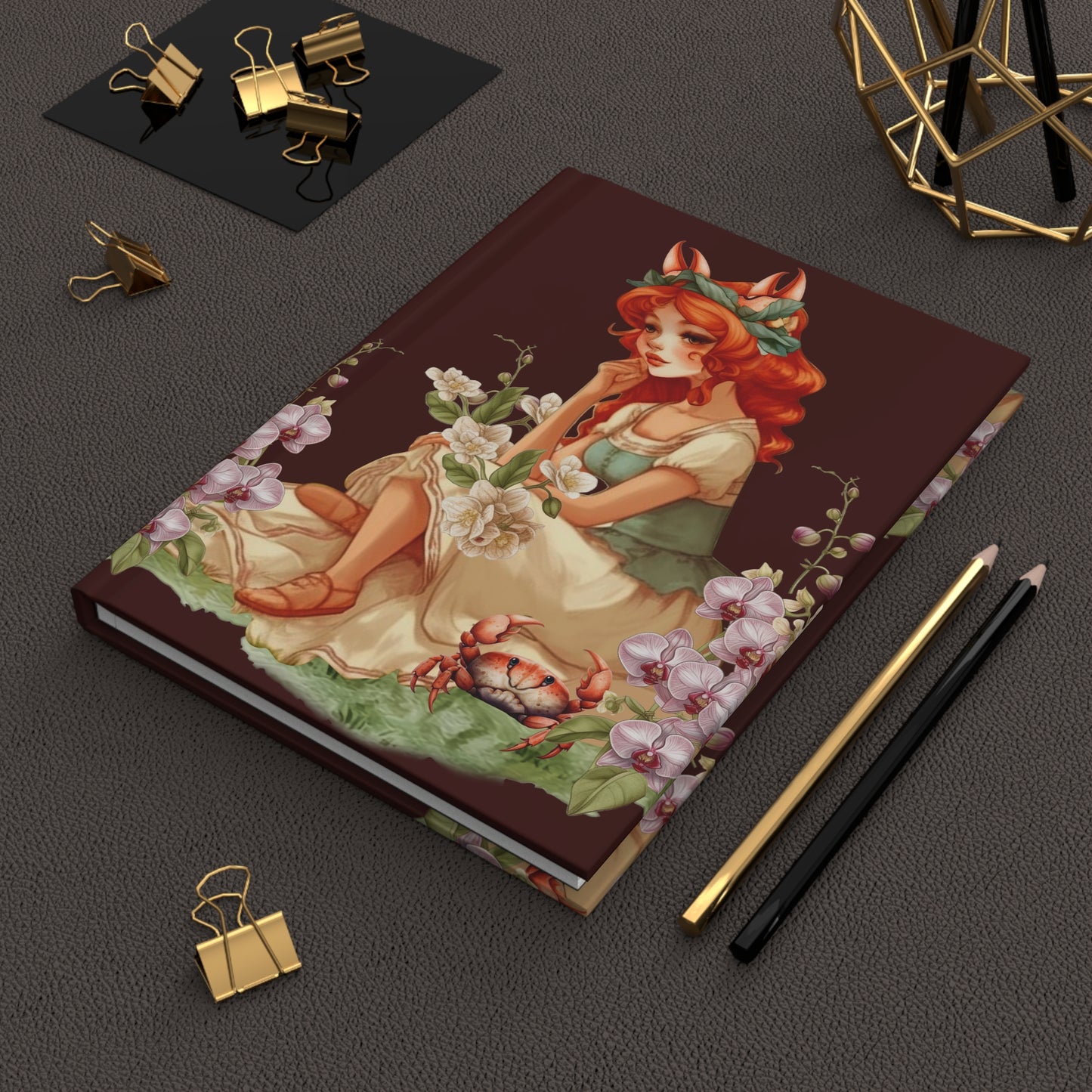 Cancer Vintage Illustration with Poem Hardcover 150 Page Journal