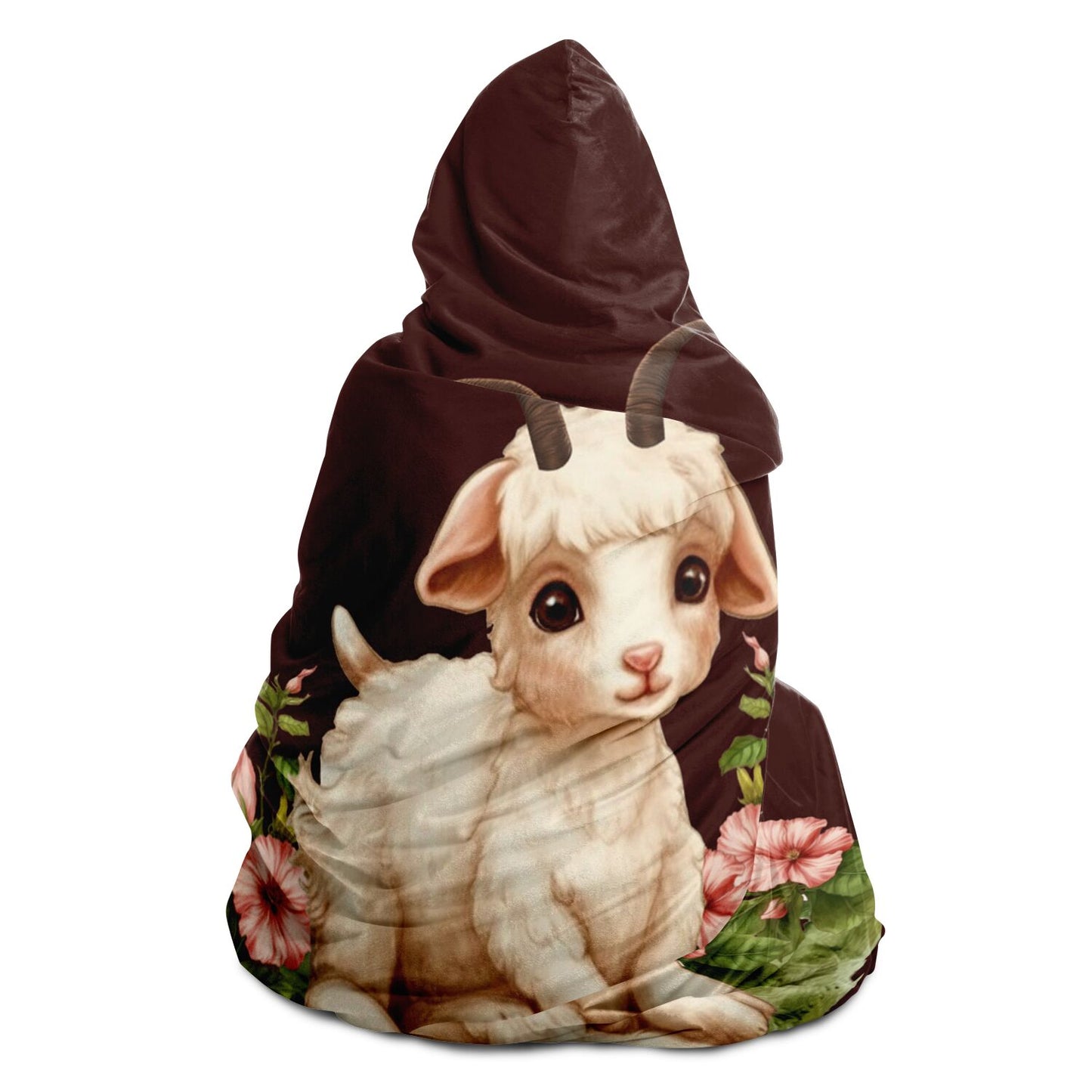 Capricorn Goat Vintage Illustration Hooded Blanket