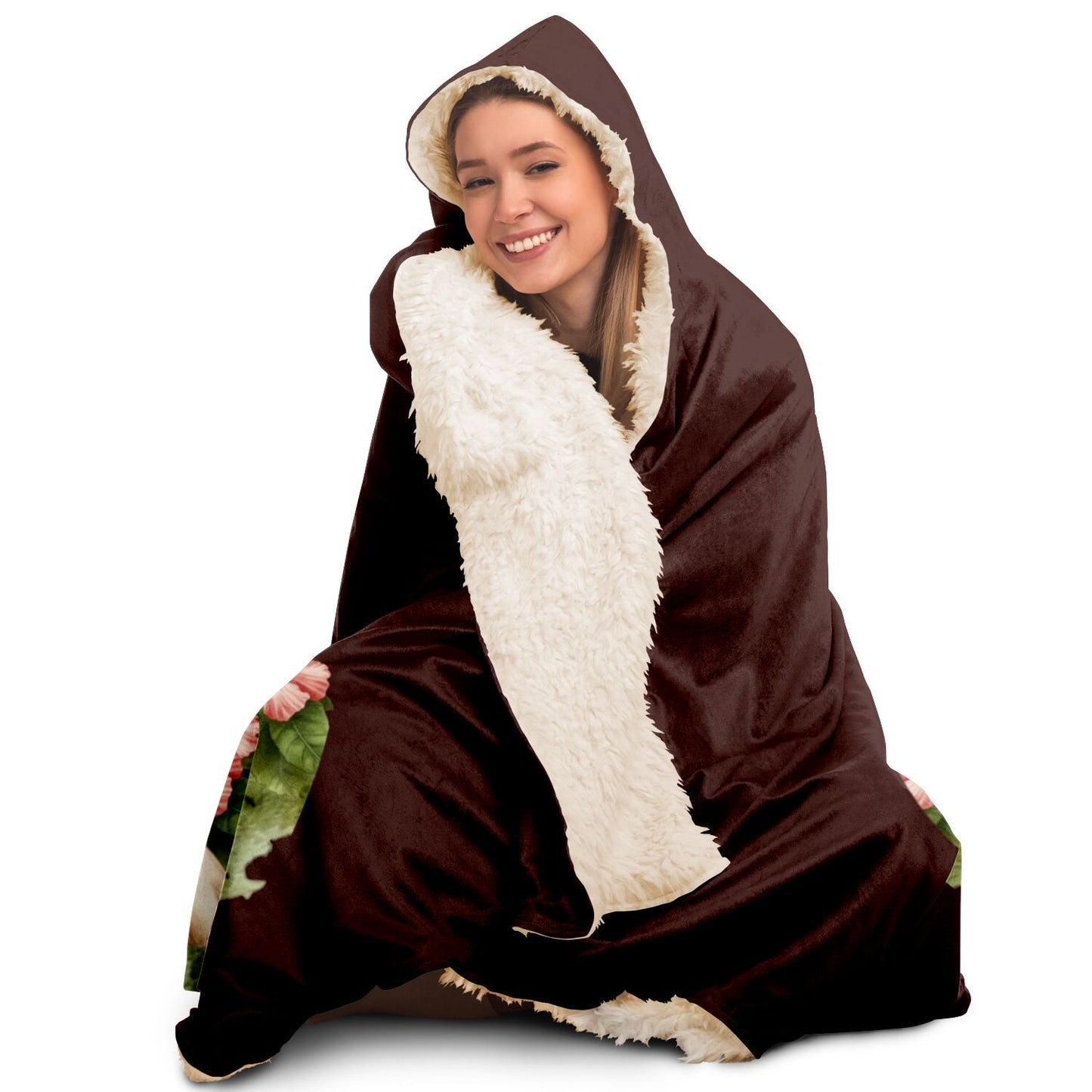 Capricorn Goat Vintage Illustration Hooded Blanket