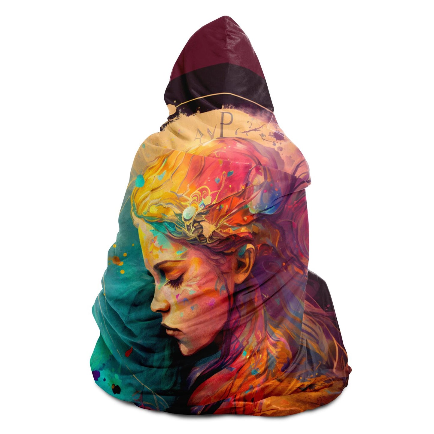 Virgo in her Artist Form Hooded Blanket