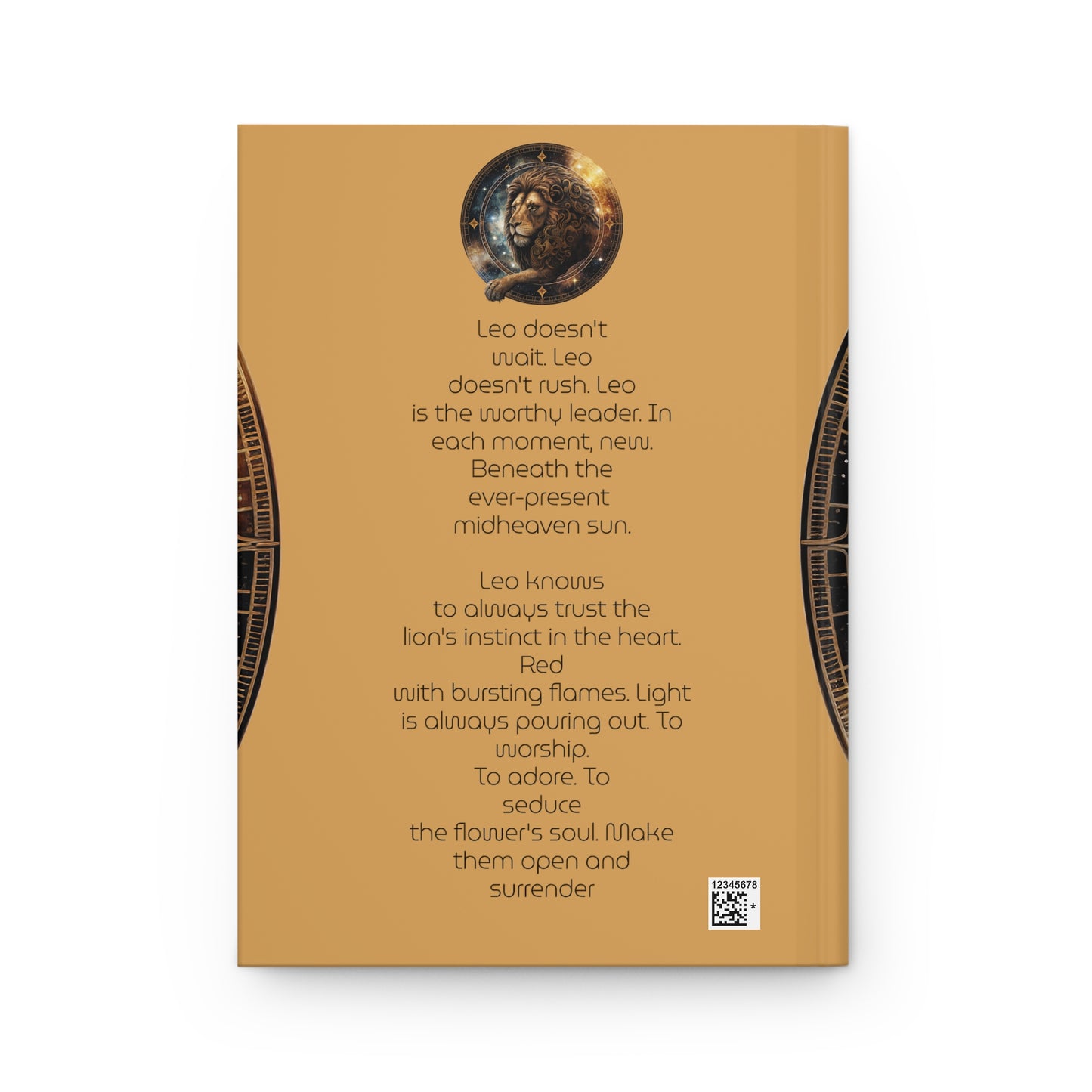 Leo in the Stars with Poem Hardcover 150 Page Journal