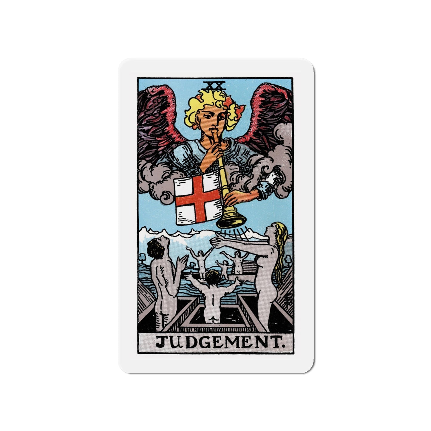 JudgmentTarot Card Fridge Magnet ~ Rider Waite Judgment Tarot Card