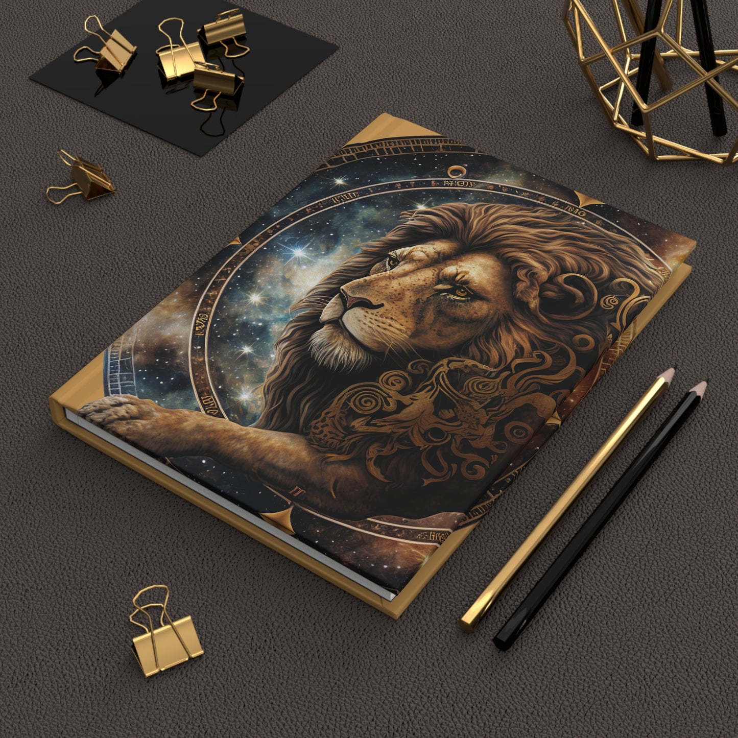 Leo in the Stars with Poem Hardcover 150 Page Journal