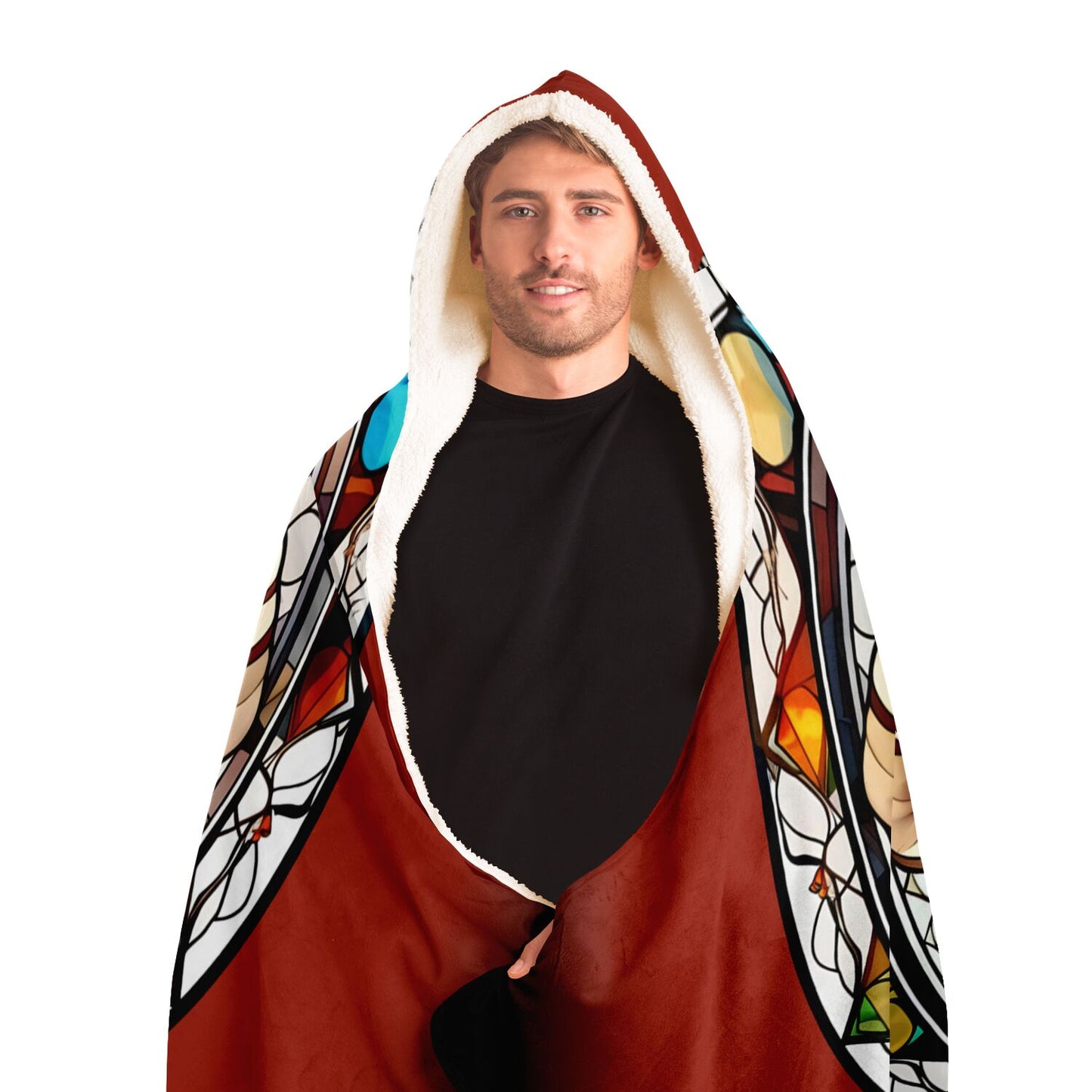 Aries Stained Glass Hooded Blanket