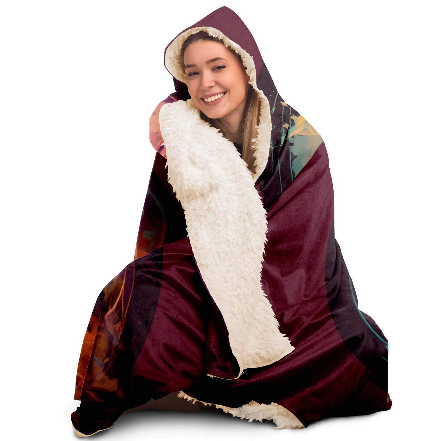 Virgo in her Artist Form Hooded Blanket