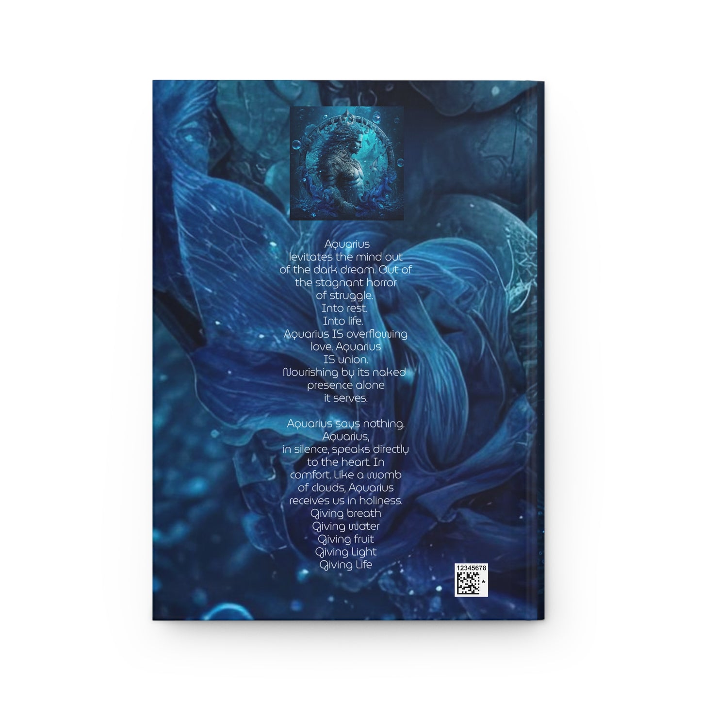 Aquarius Warrior with Poem Hardcover 150 Page Journal