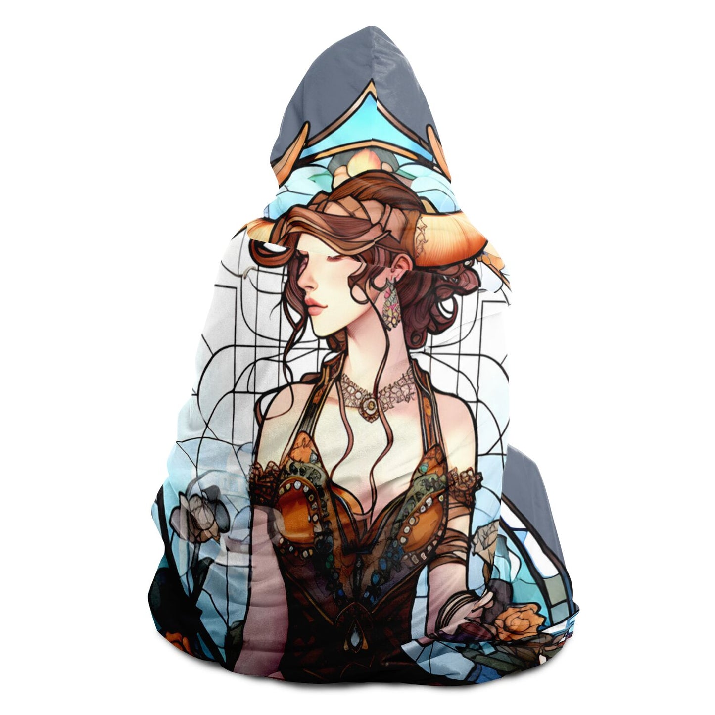 Taurus Stained Glass Hooded Blanket