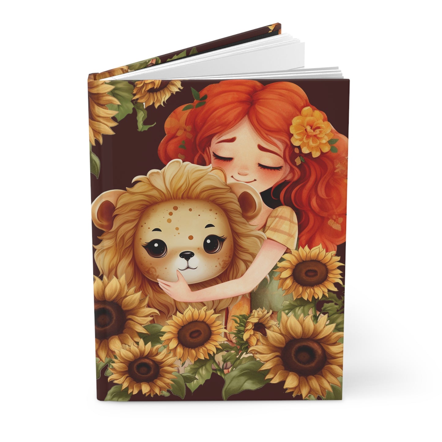 Leo Vintage Sunflowers Illustration Hardcover 150 Page Journal