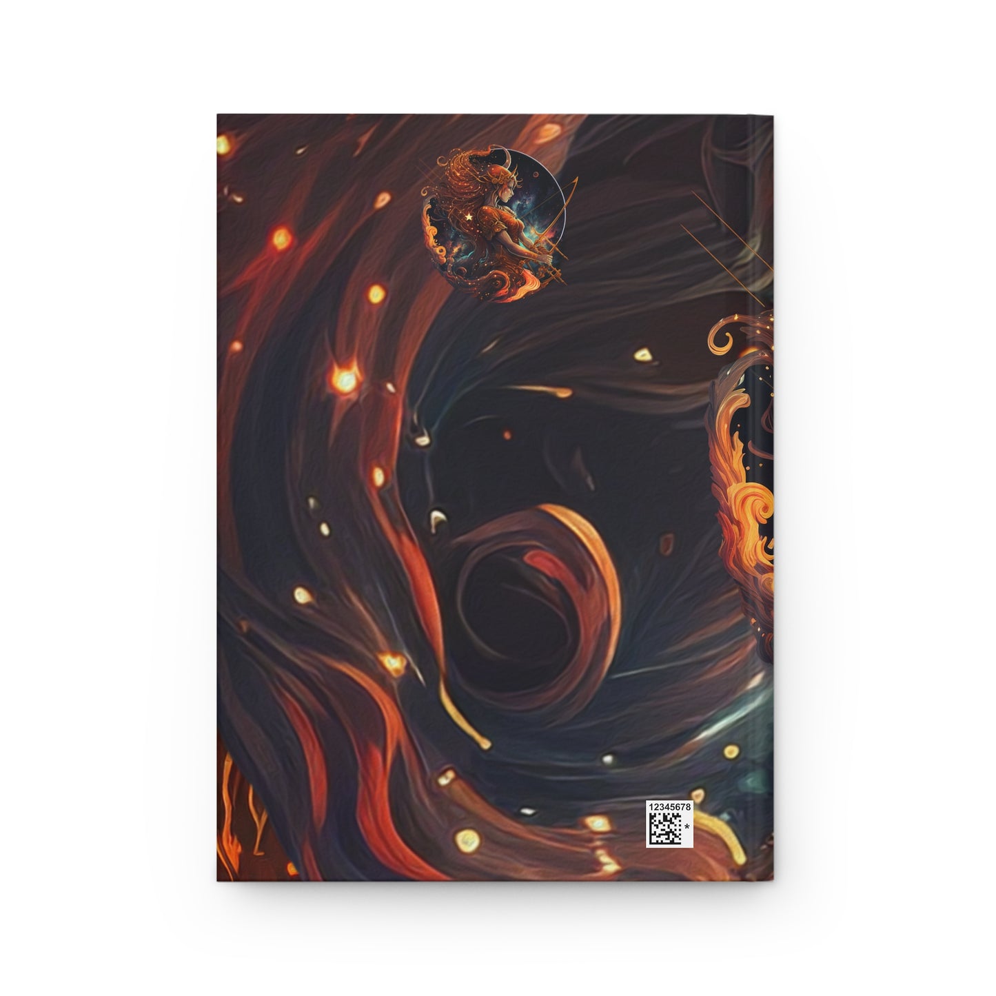 Sagittarius Fiery Fantasy Illustration Hardcover 150 Page Journal