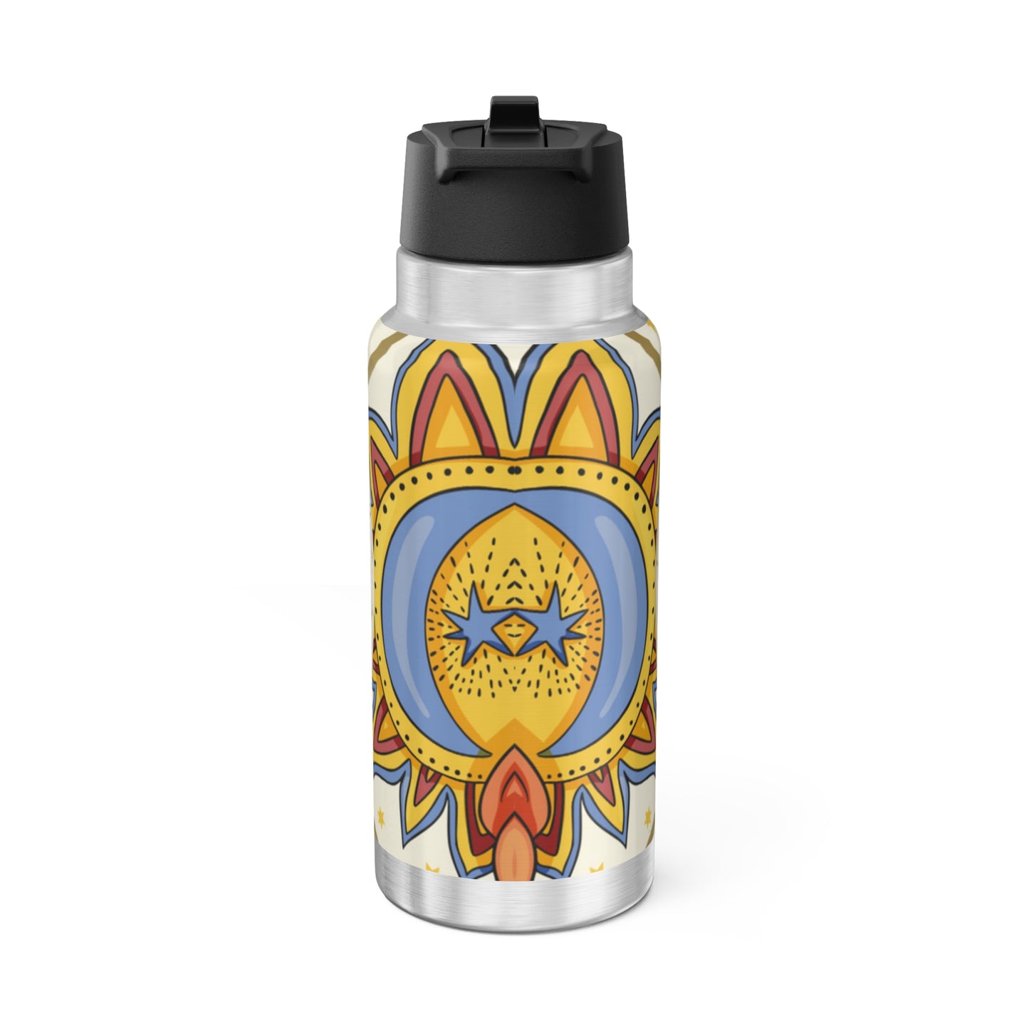 Leo Illustration Zodiac Sign Tumbler, 32oz With Lid and Straw
