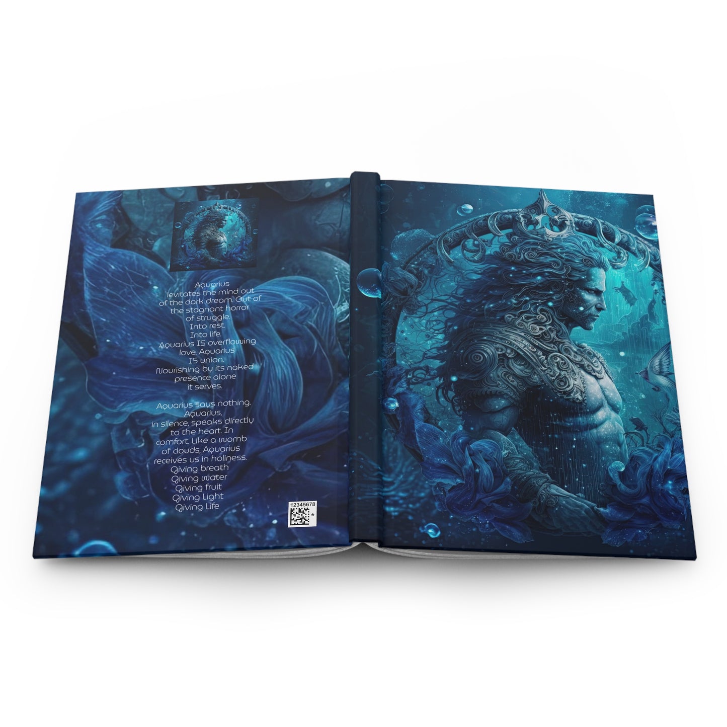 Aquarius Warrior with Poem Hardcover 150 Page Journal