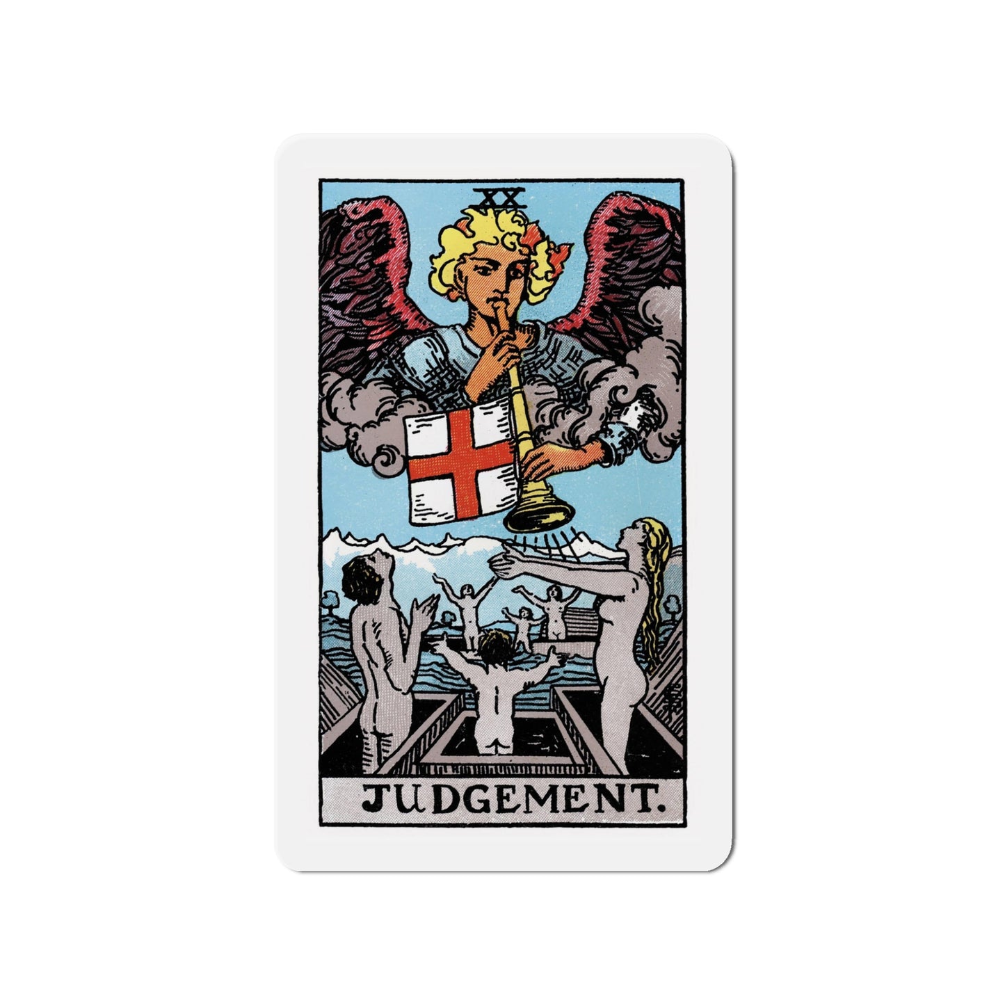 JudgmentTarot Card Fridge Magnet ~ Rider Waite Judgment Tarot Card