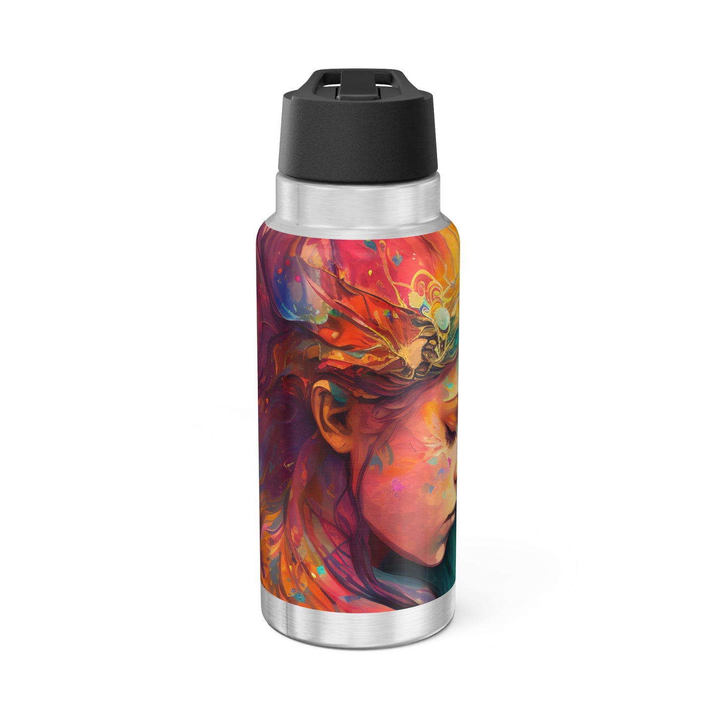 Virgo Zodiac Sign Colorful Artistic Image ~ 32oz Tumbler With Lid and Straw