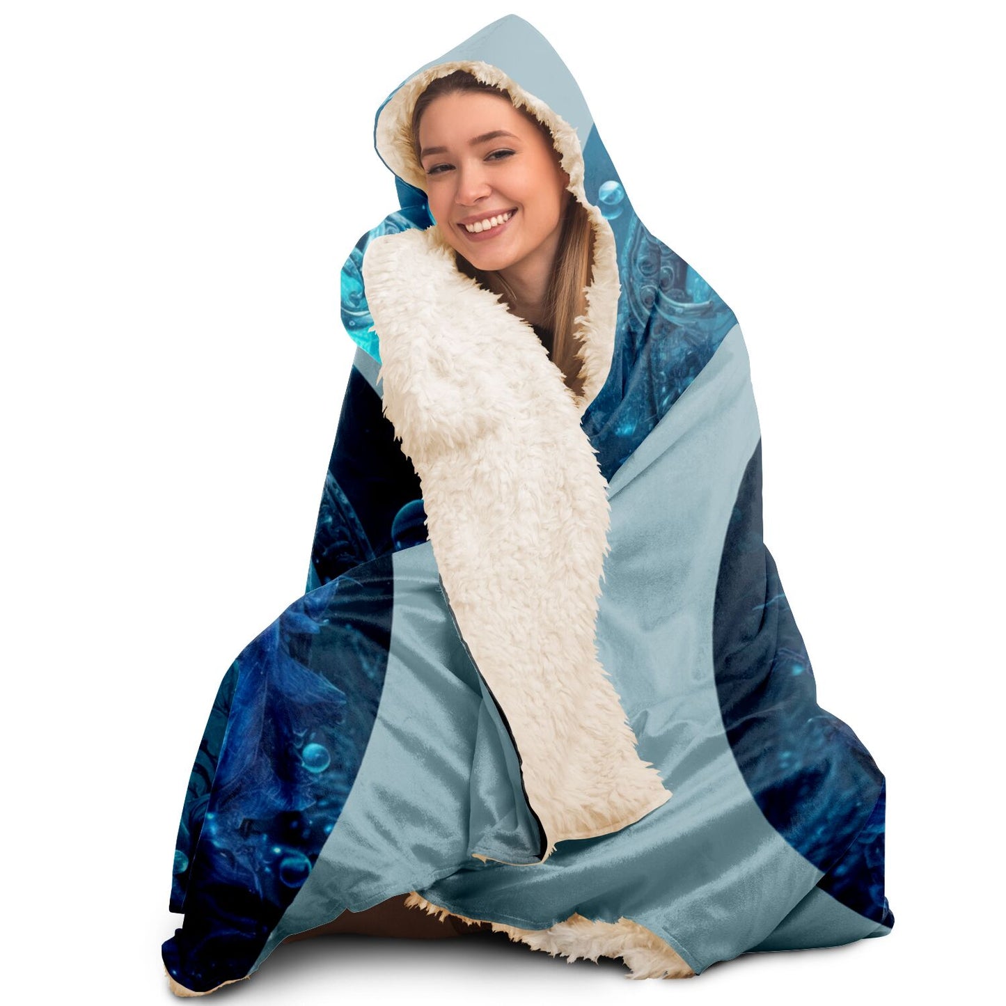 Aquarius Warrior Hooded Blanket