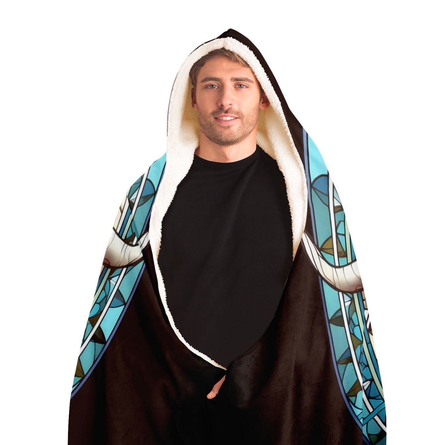 Capricorn Stained Glass Hooded Blanket