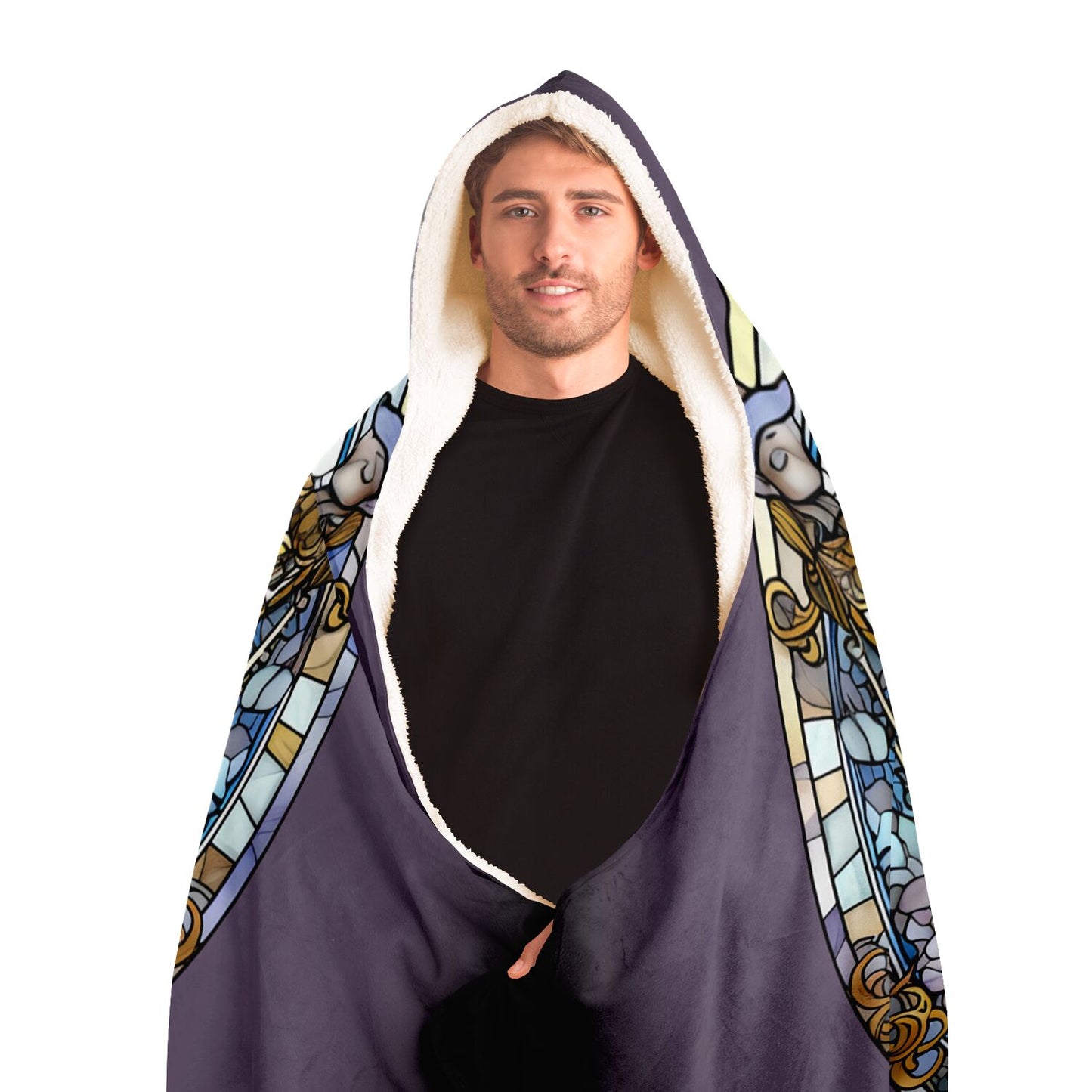 Libra Stained Glass Hooded Blanket