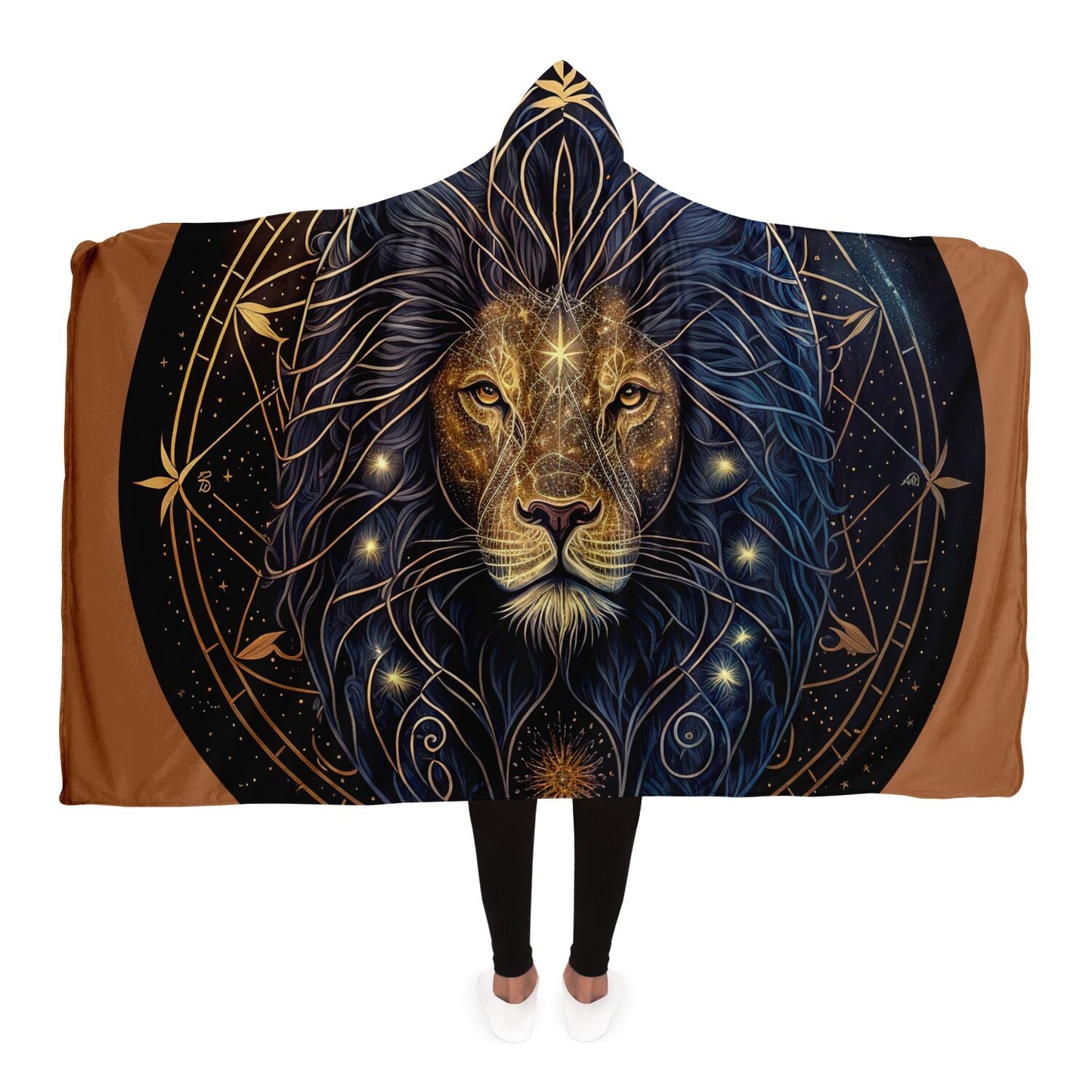 Leo Golden Lion Hooded Blanket