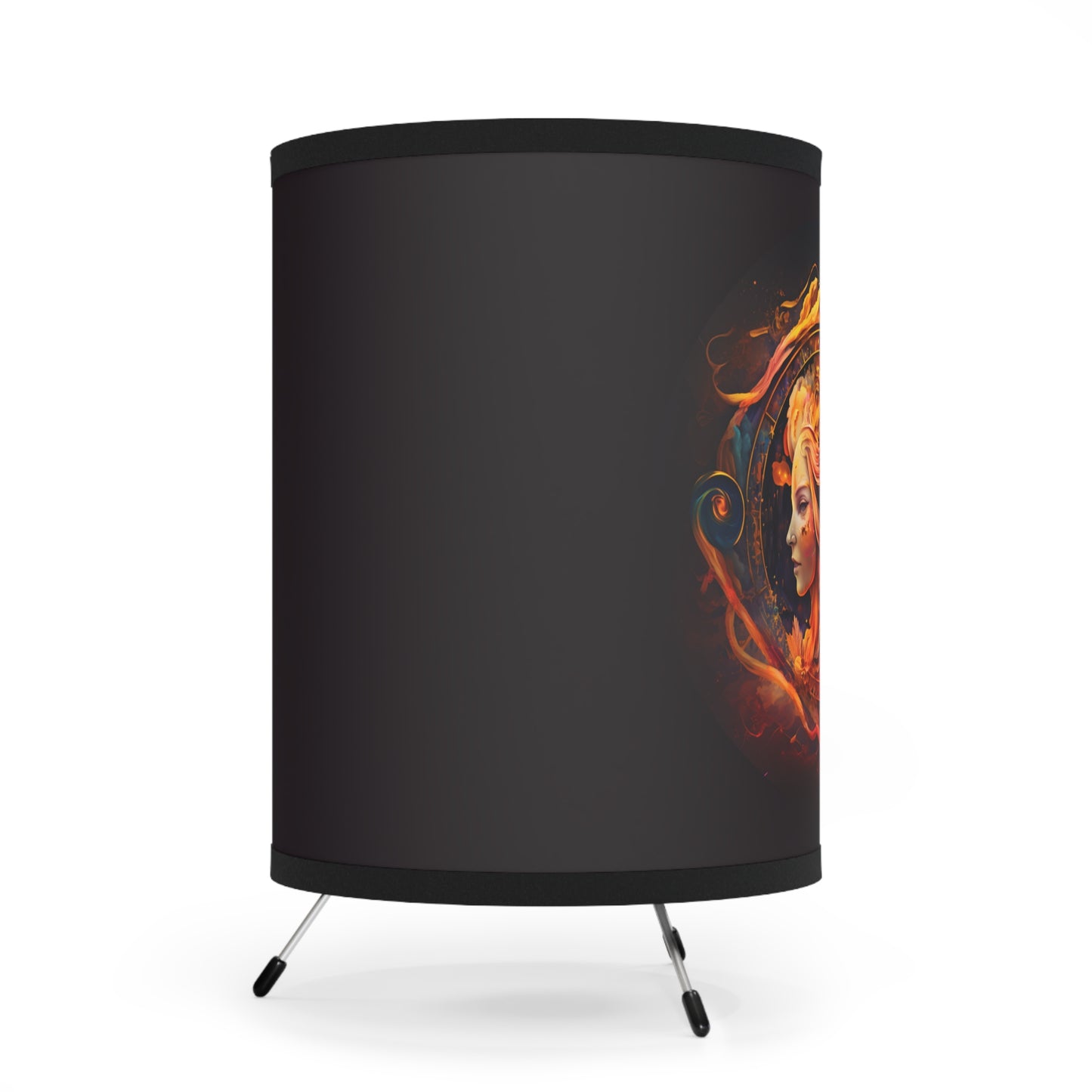 Gemini Water and Fire Twins Printed Shade Tripod Lamp, US\CA plug