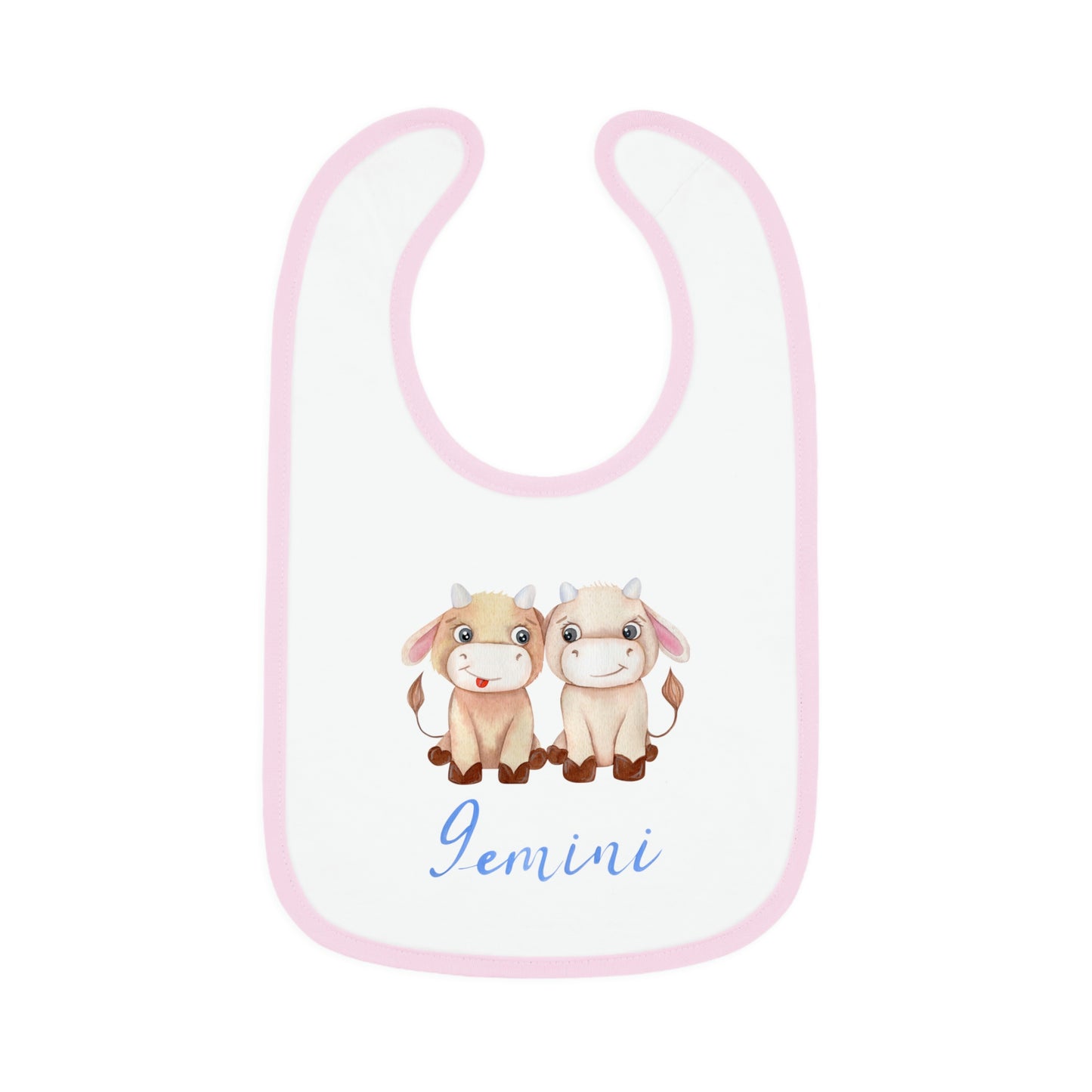 Baby Gemini Bib: Bull-Aries Watercolor