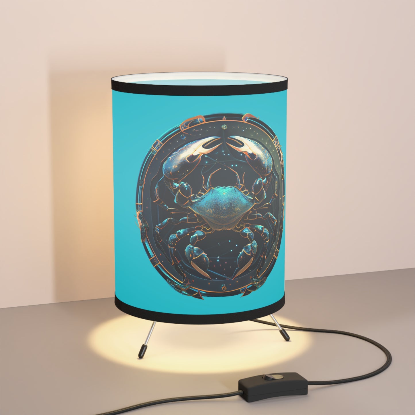 Cancer the Crab Printed Shade Tripod Lamp, US\CA plug