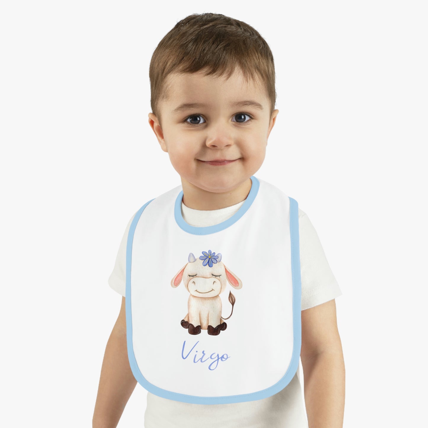 Baby virgo Bib: Bull-Aries Watercolor