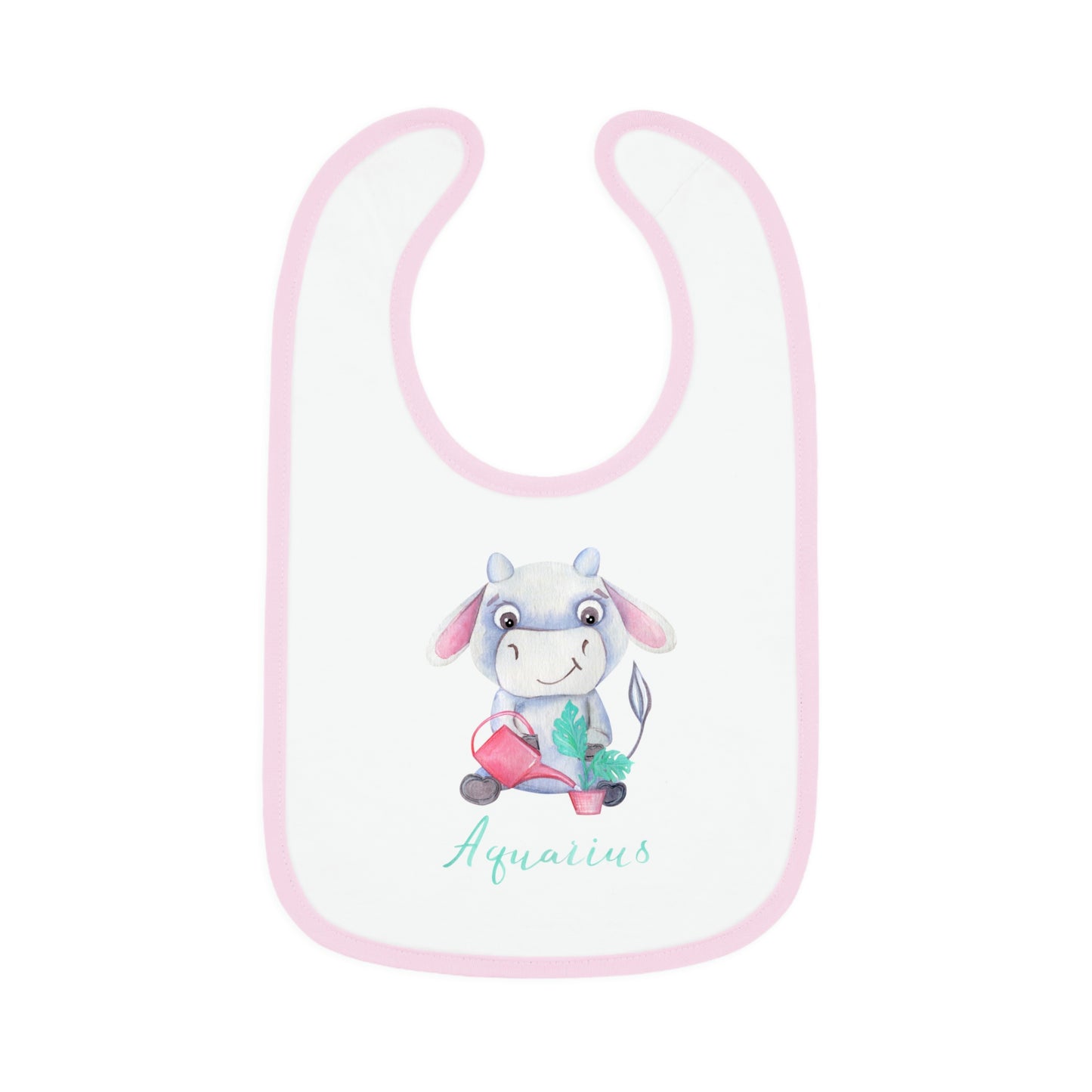 Baby Aquarius Bib: Bull-Aries Watercolor