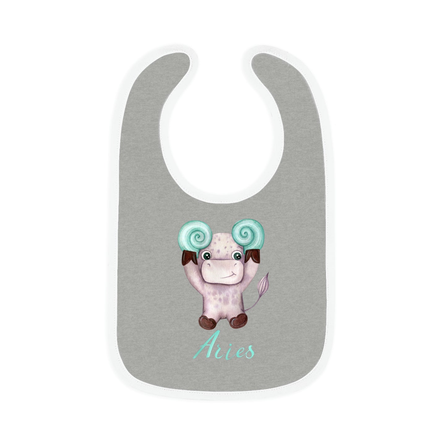 Baby Aries Bib: Bull-Aries Watercolor