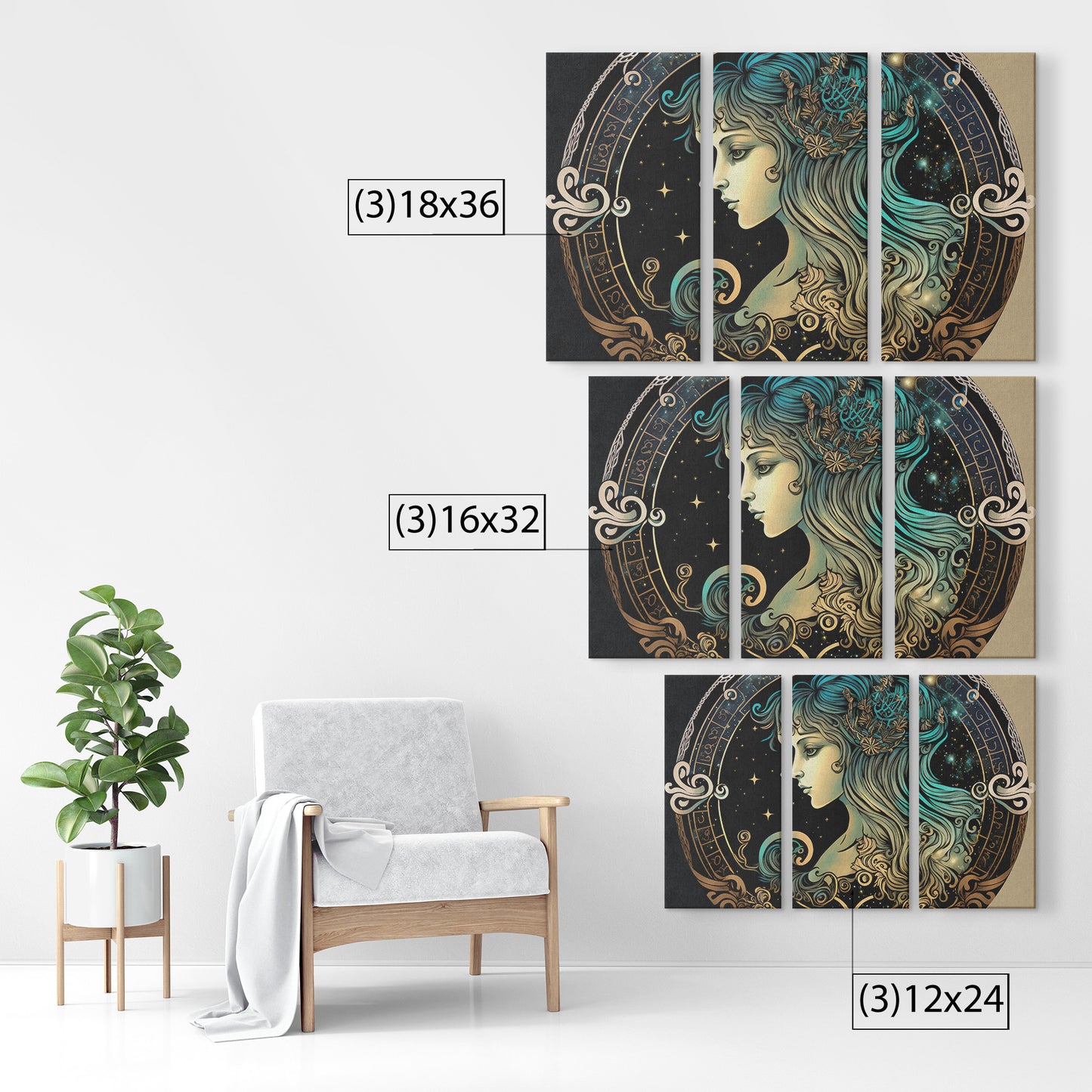 Virgo 3-Piece Canvas Set
