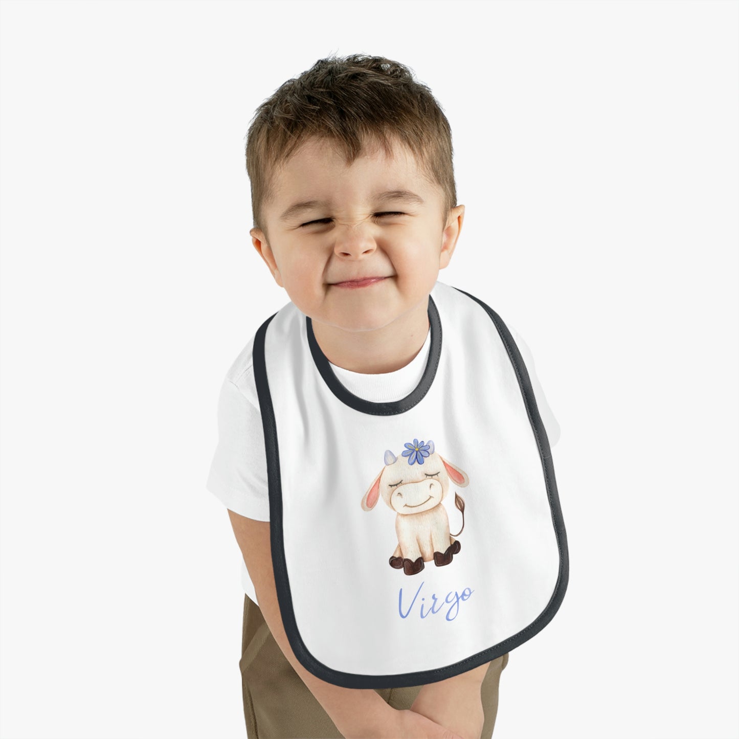 Baby virgo Bib: Bull-Aries Watercolor