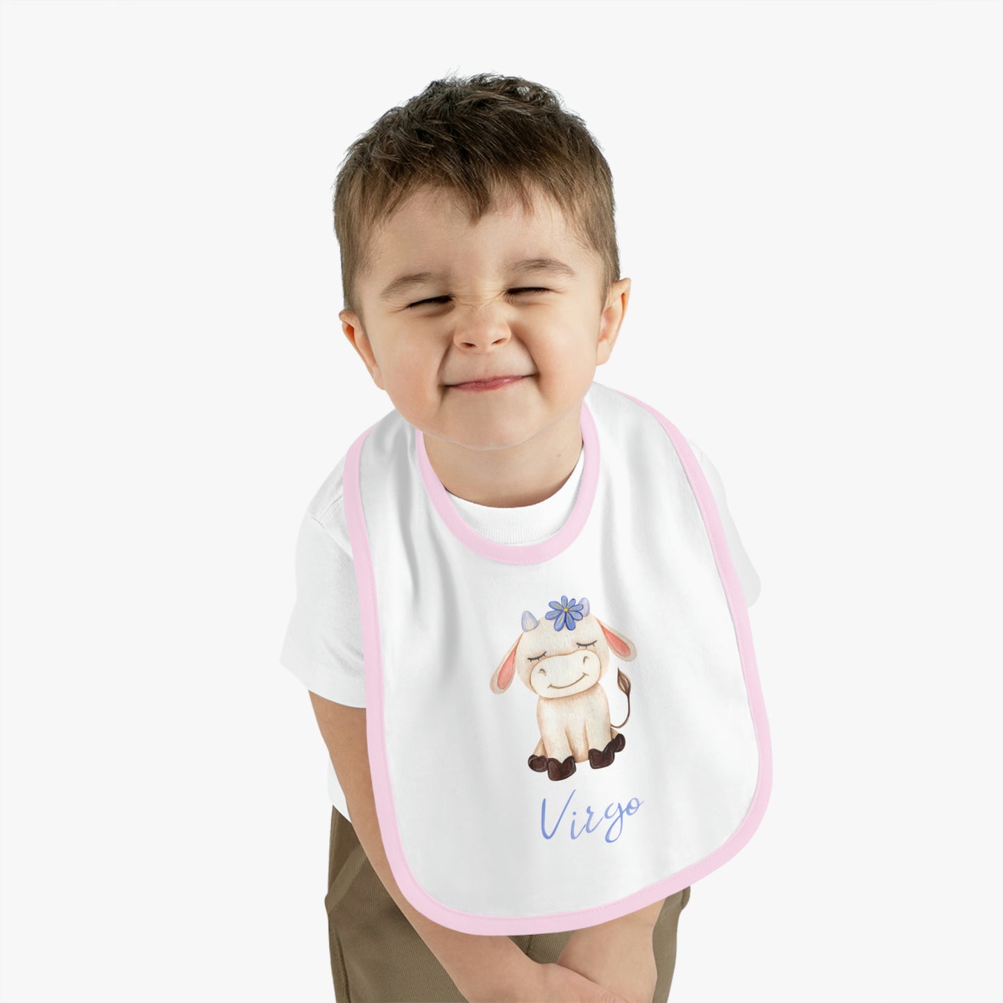 Baby virgo Bib: Bull-Aries Watercolor