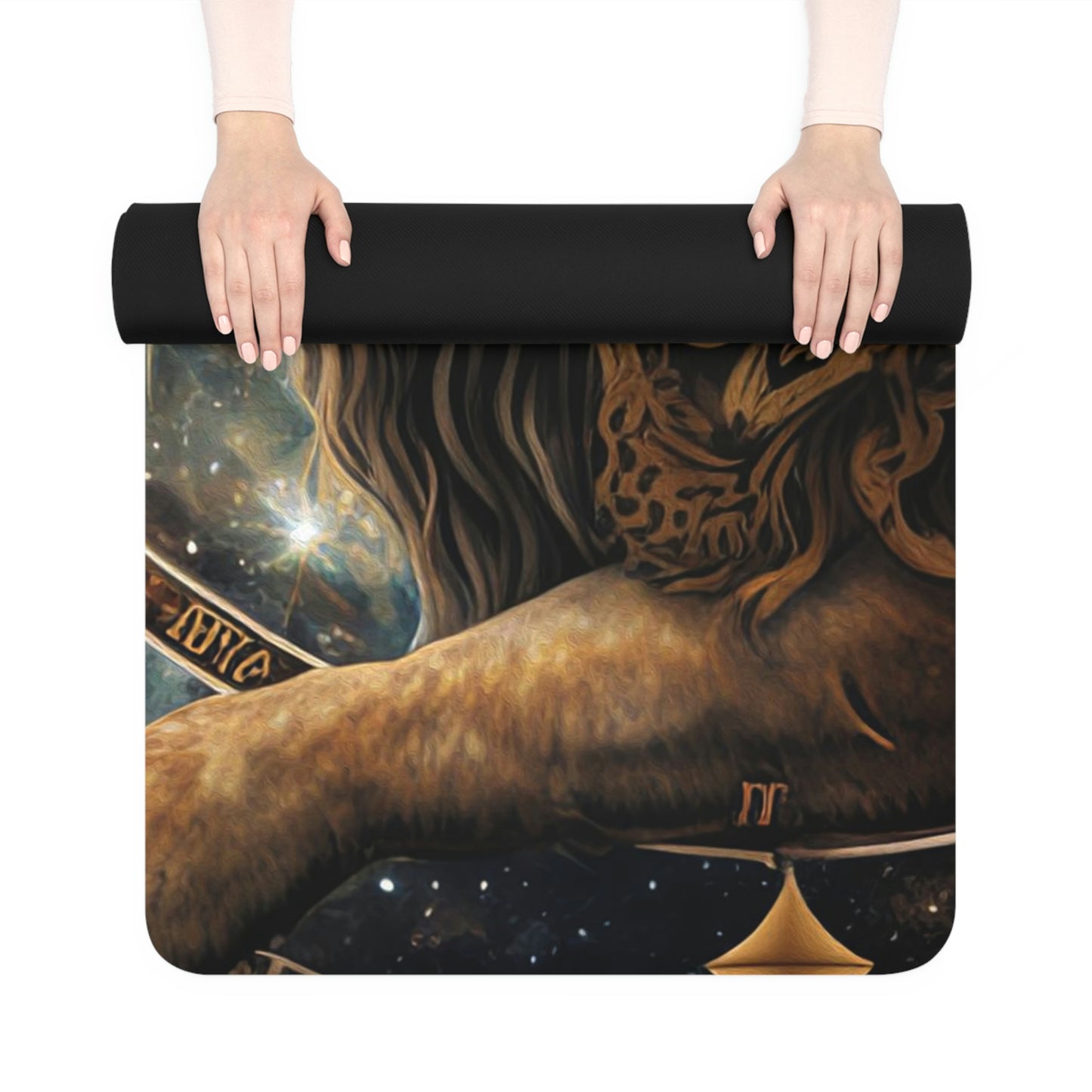 Leo in the Stars 24″ x 68" Rubber Yoga Mat