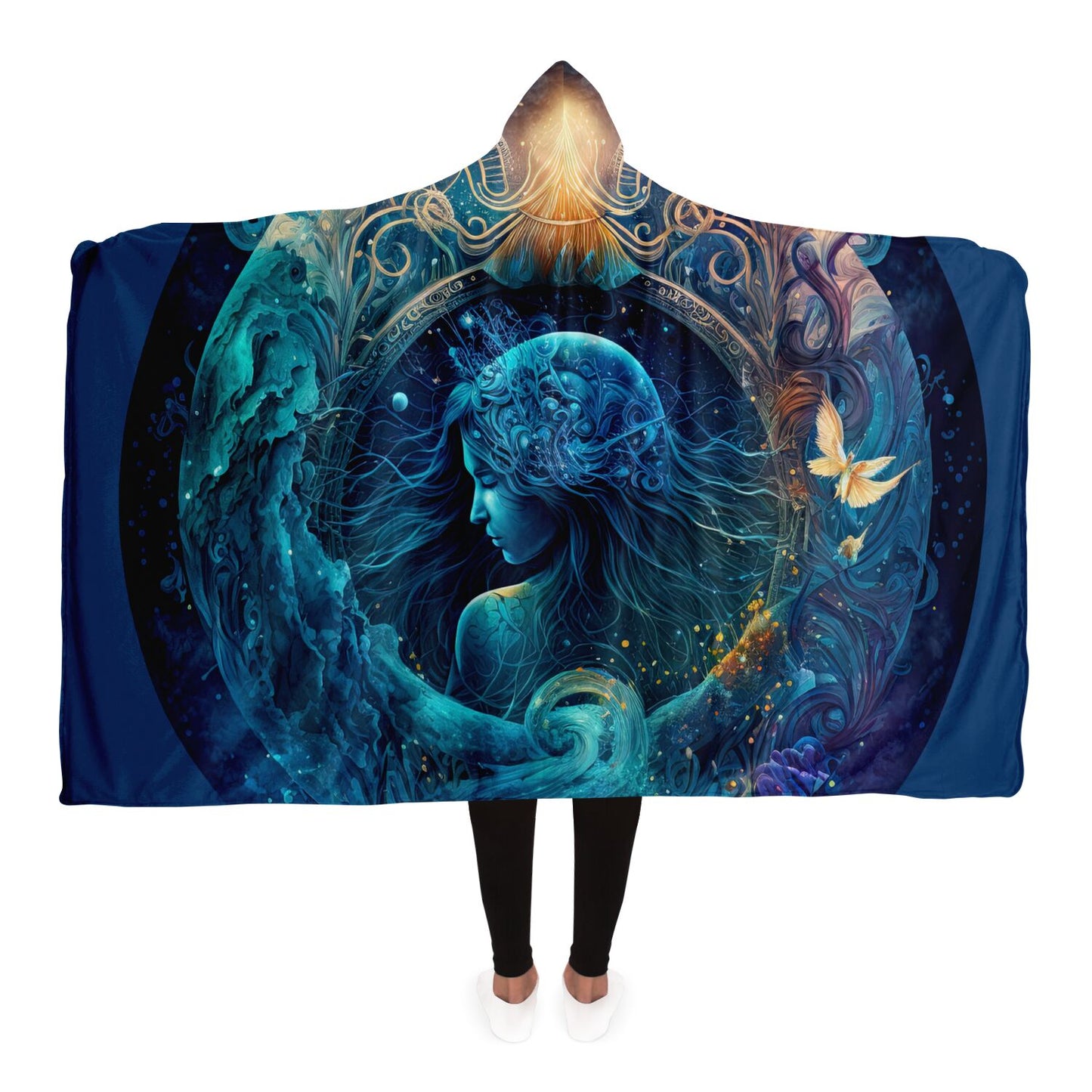 Aquarius Water Goddess Hooded Blanket