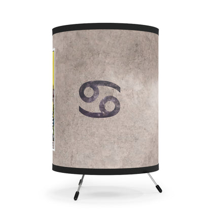 The Chariot Tarot Card with Cancer Symbols Printed Shade Tripod Lamp, US\CA plug