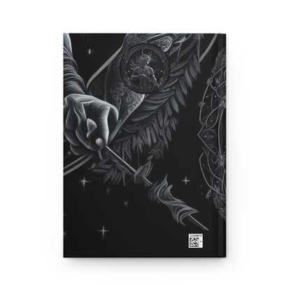Sagittarius Archer in Black and Silver Hardcover 150 Page Journal