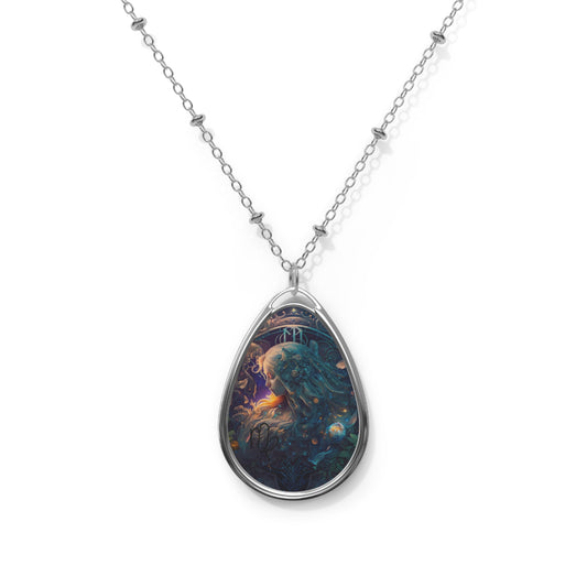 Virgo Zodiac Sign ~ Virgo the Celestial Earth Goddess ~ Necklace & Oval Pendant With Chain