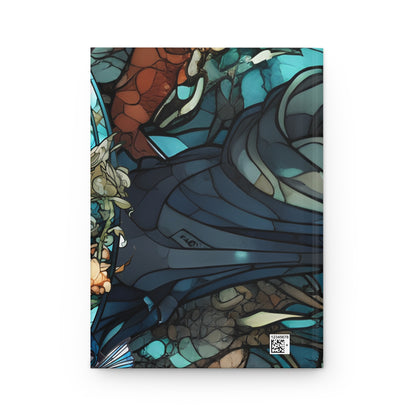 Pisces Stained Glass Illustration Hardcover 150 Page Journal