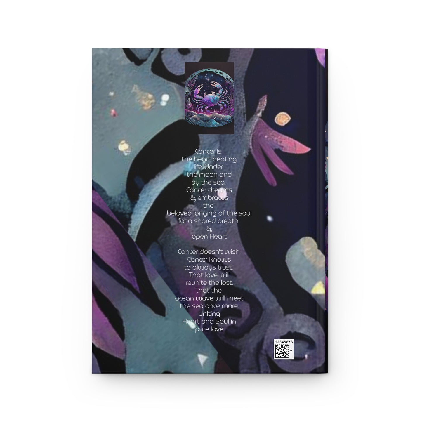 cancer on the Sea Floor with Poem Hardcover 150 Page Journal